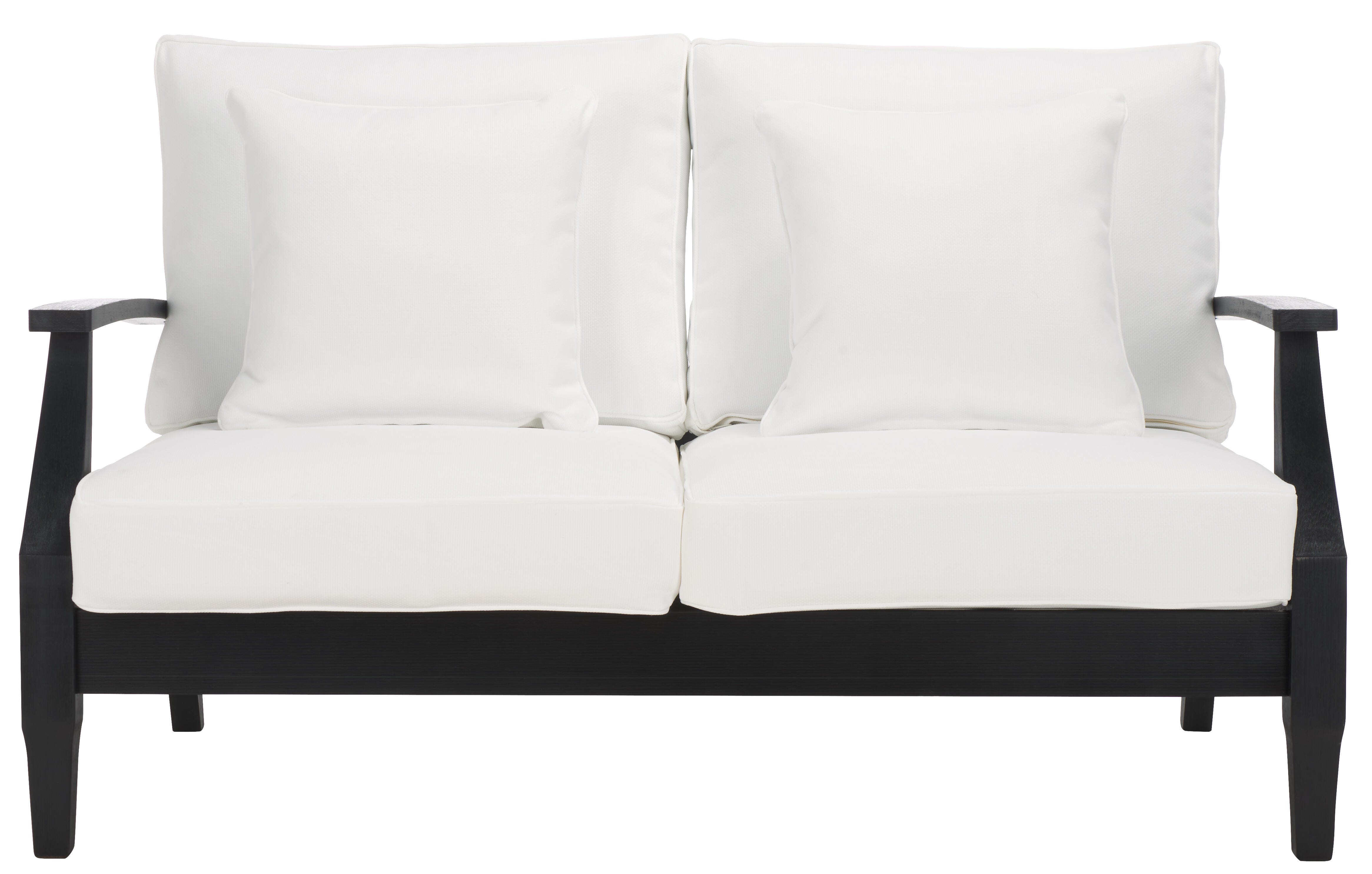 Safavieh Martinique Outdoor Loveseat, Black/White, large