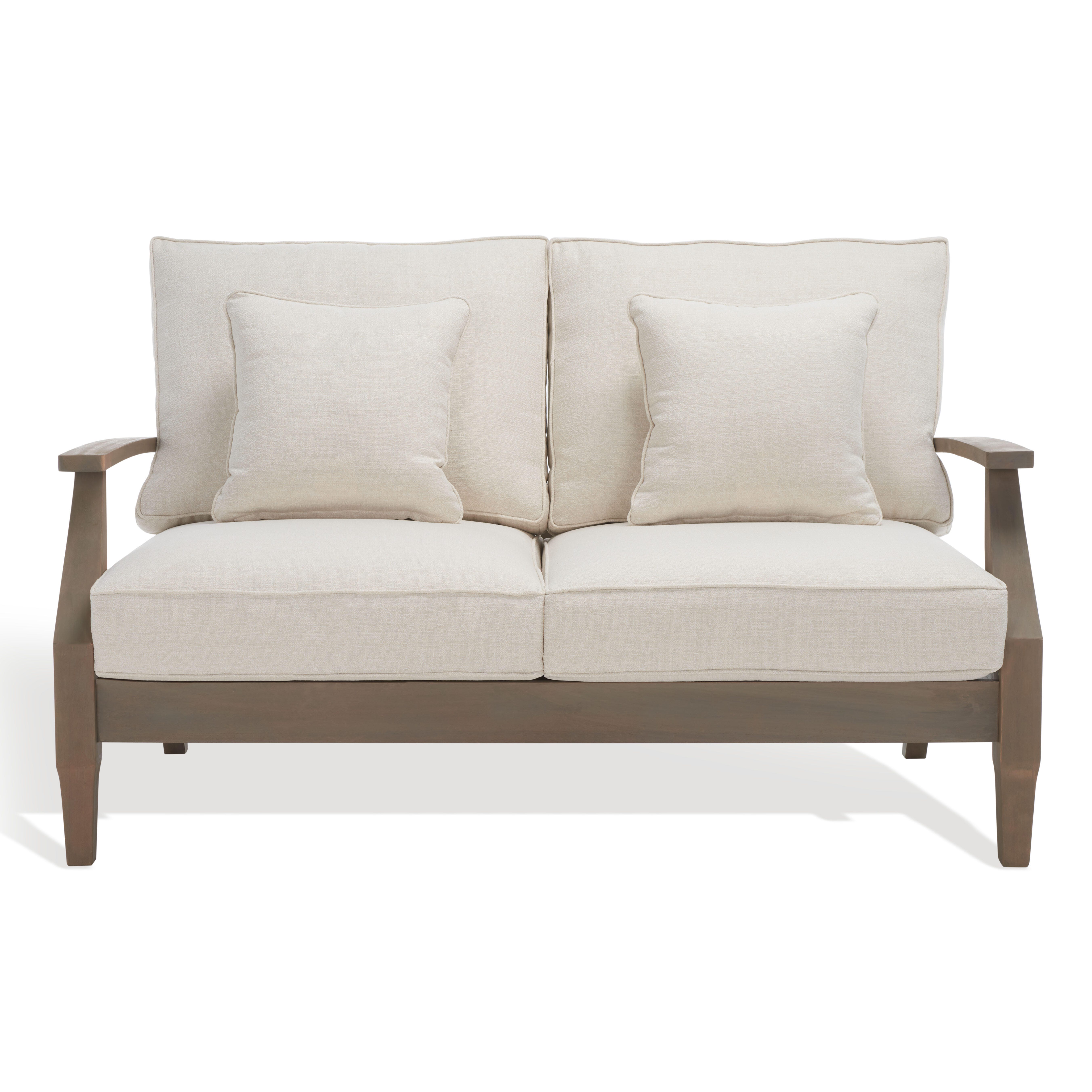 Safavieh Martinique Outdoor Loveseat, Light Gray/Beige, large