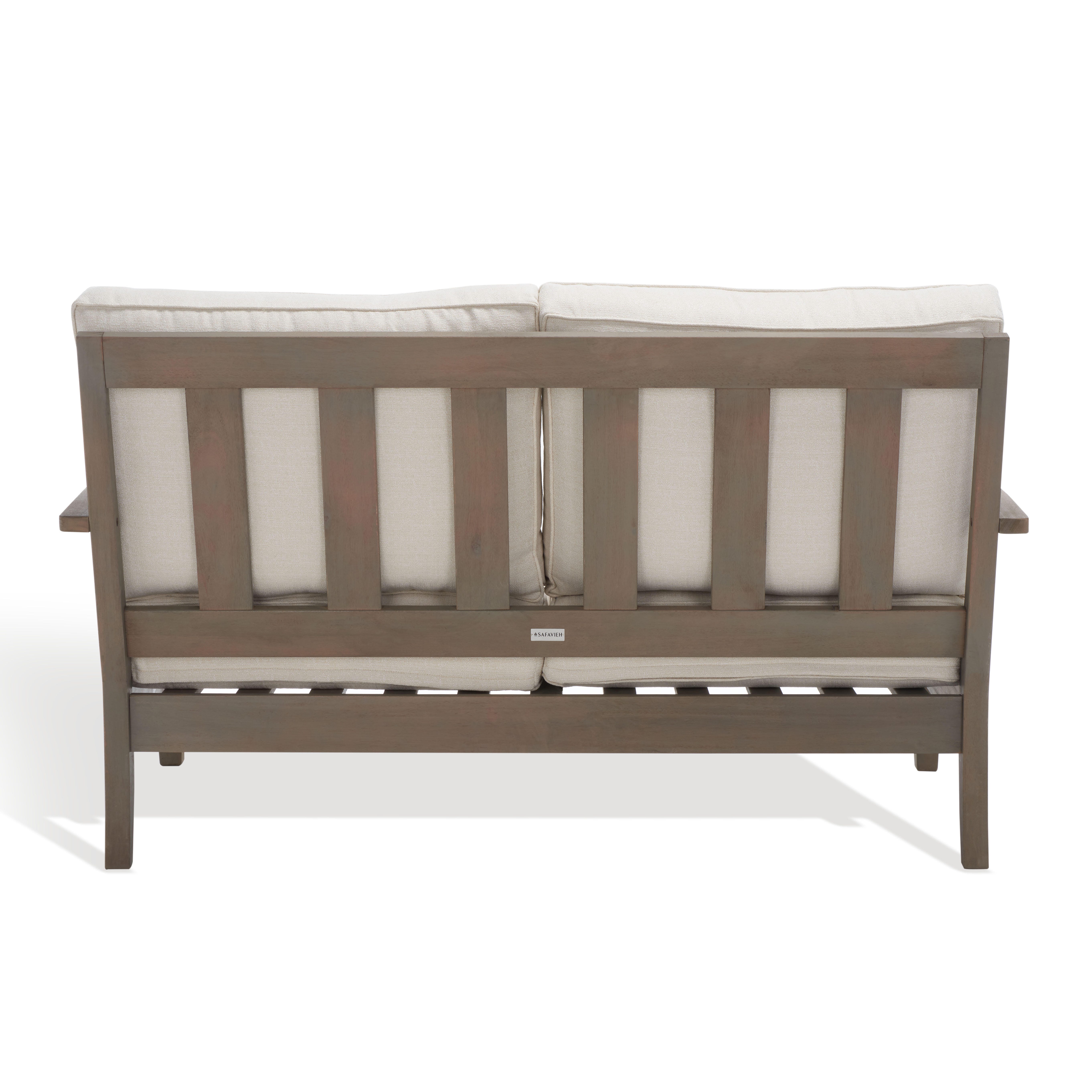 Safavieh Martinique Outdoor Loveseat, Light Gray/Beige, large