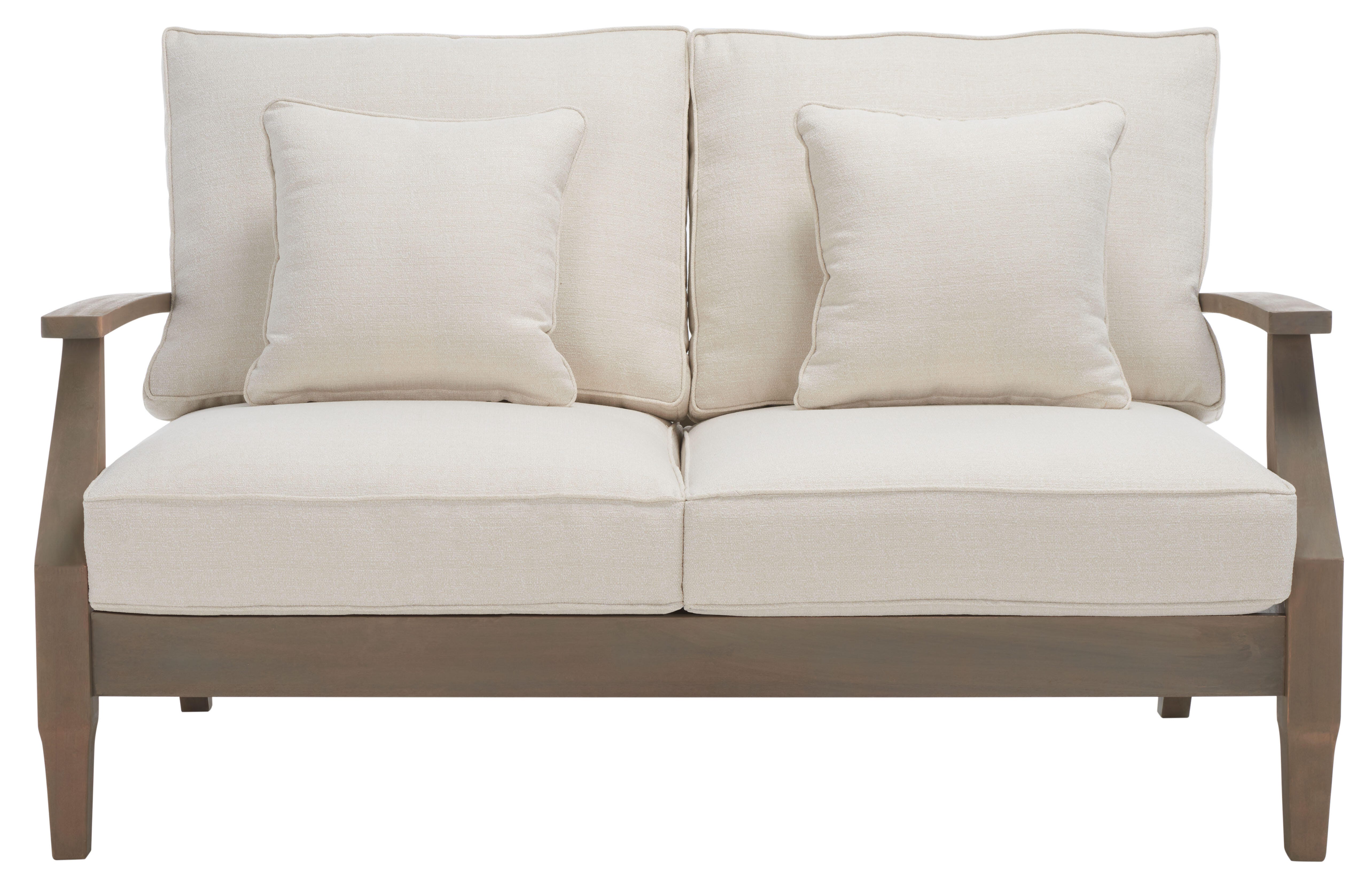 Safavieh Martinique Outdoor Loveseat, Light Gray/Beige, large