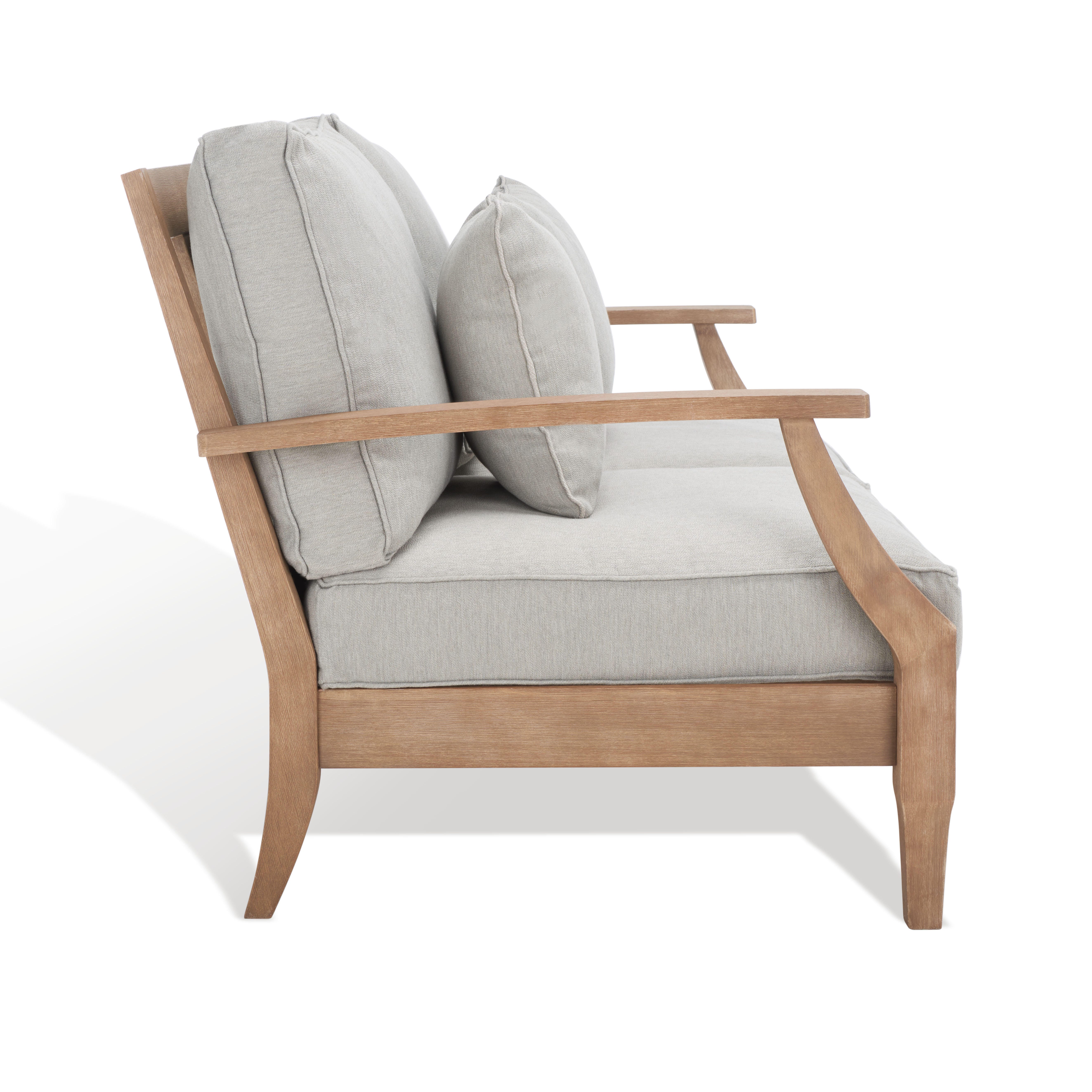 Safavieh Martinique Outdoor Loveseat, Natural/Gray, large