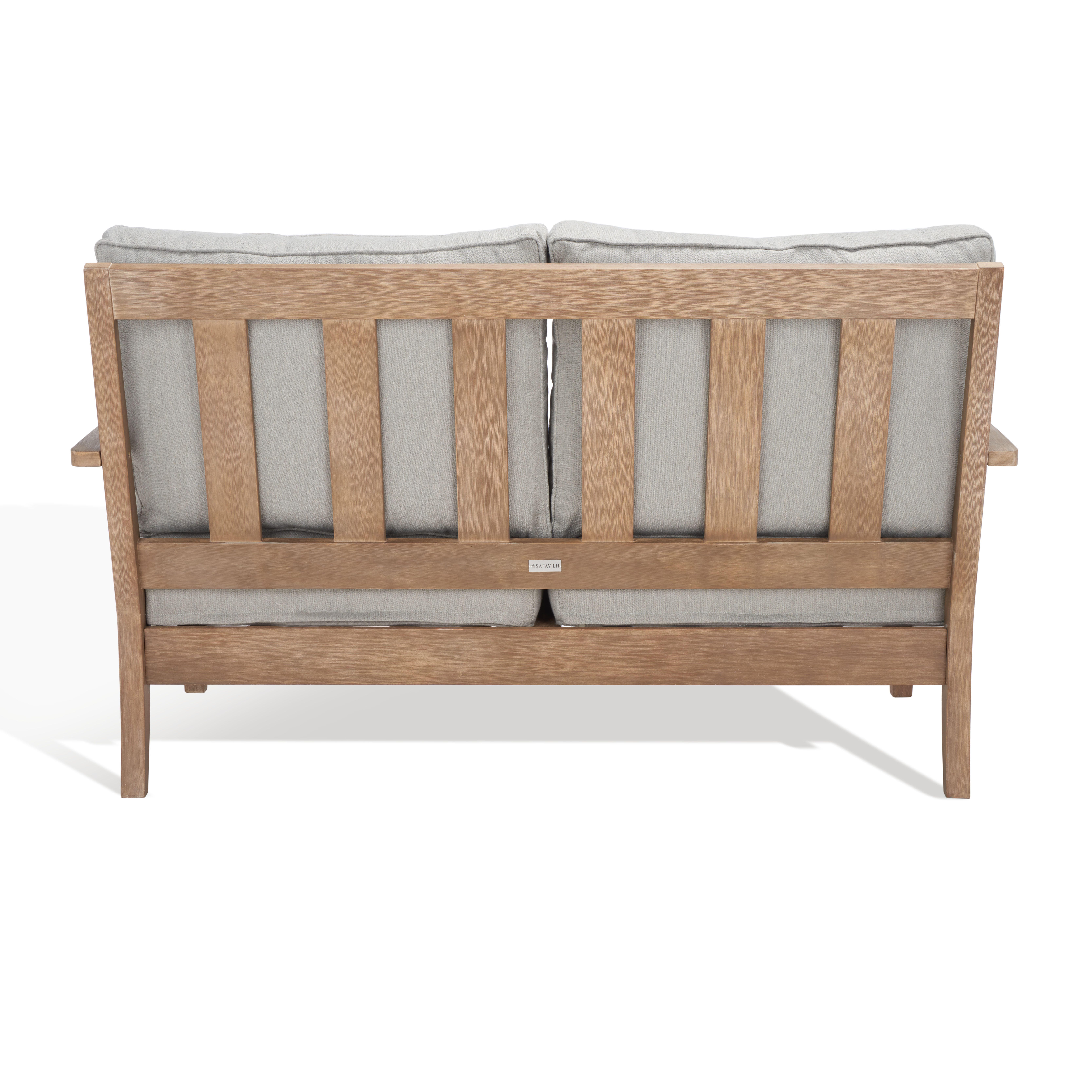 Safavieh Martinique Outdoor Loveseat, Natural/Gray, large