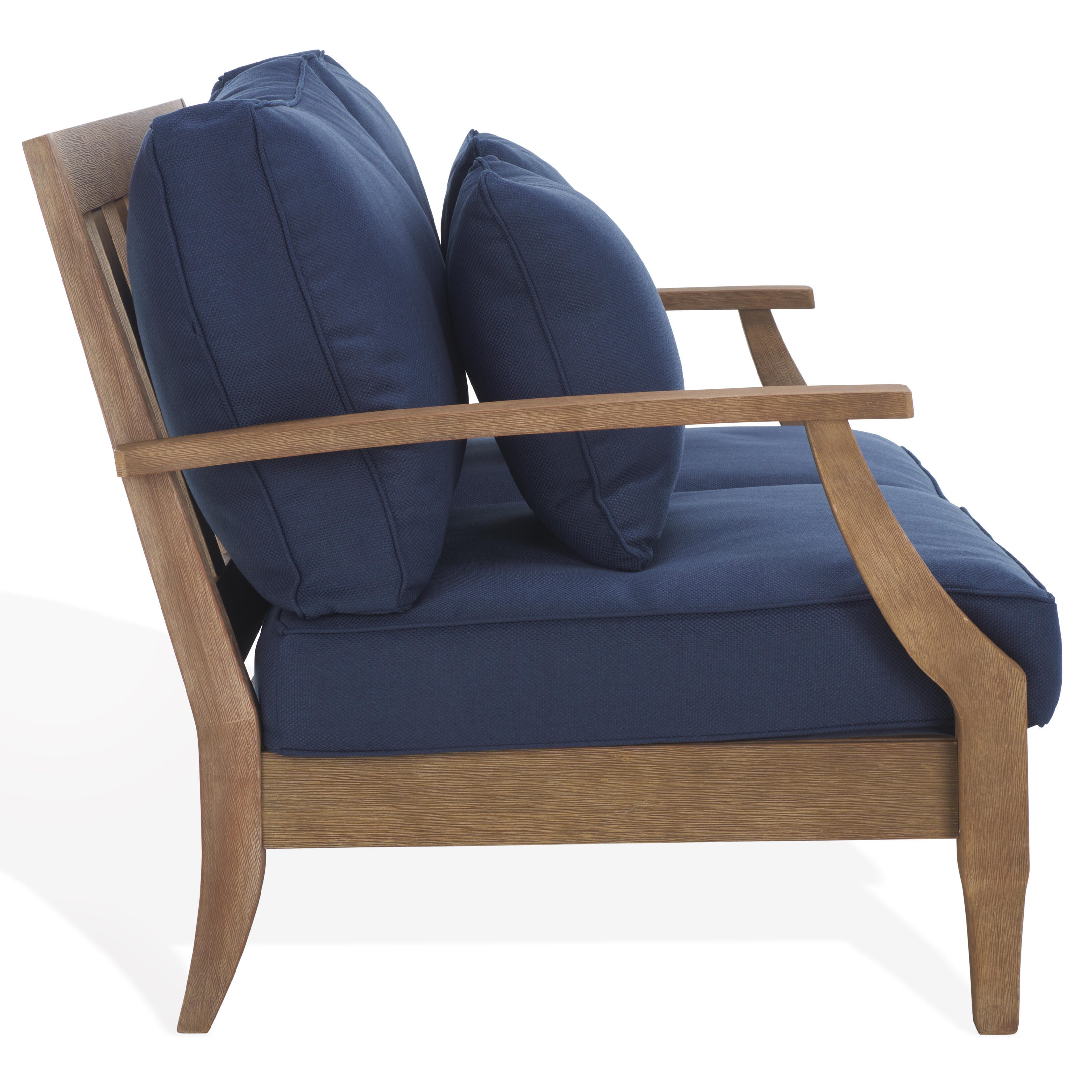 Safavieh Martinique Outdoor Loveseat, Natural/Navy, large