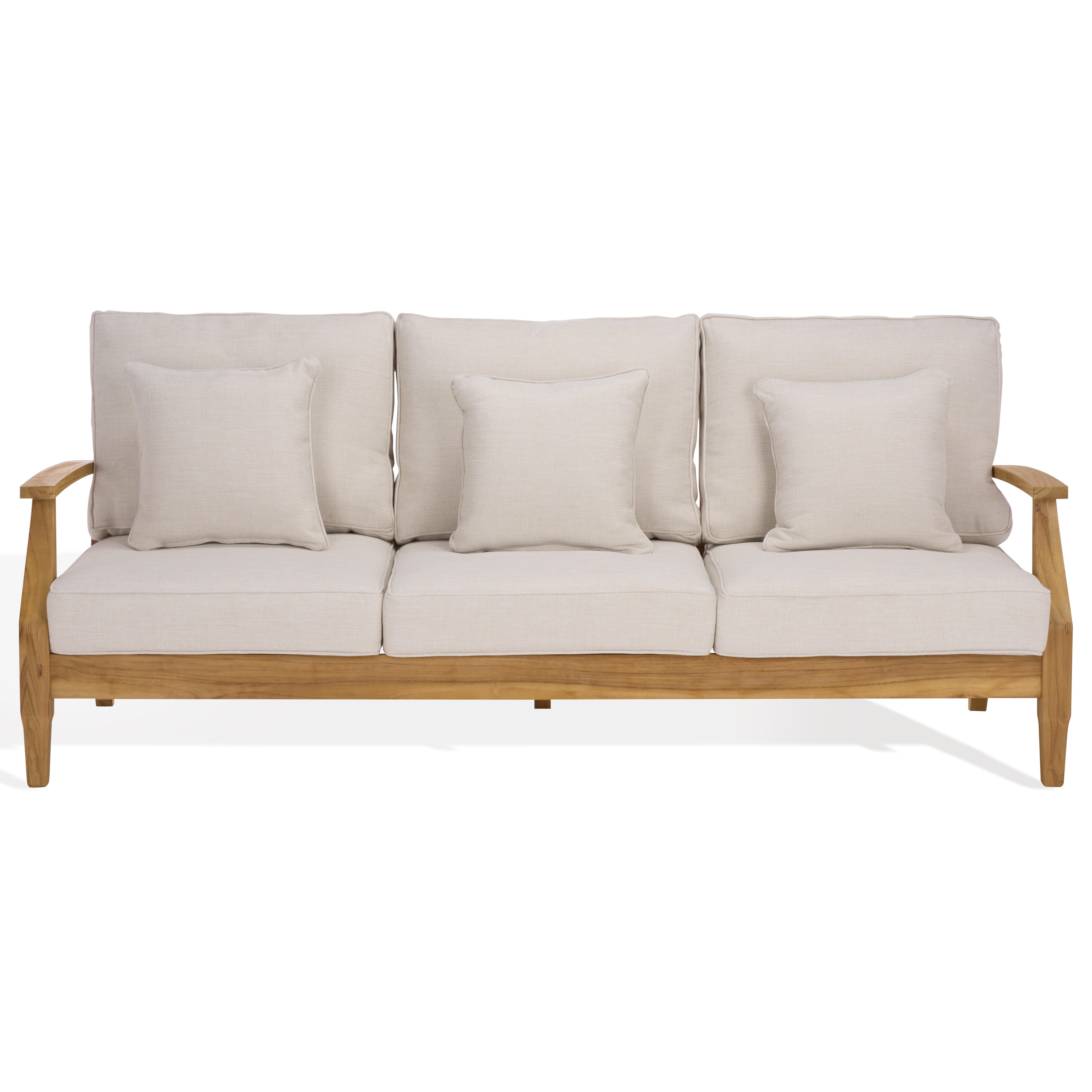 Safavieh Outdoor Sofa, White/Beige, large