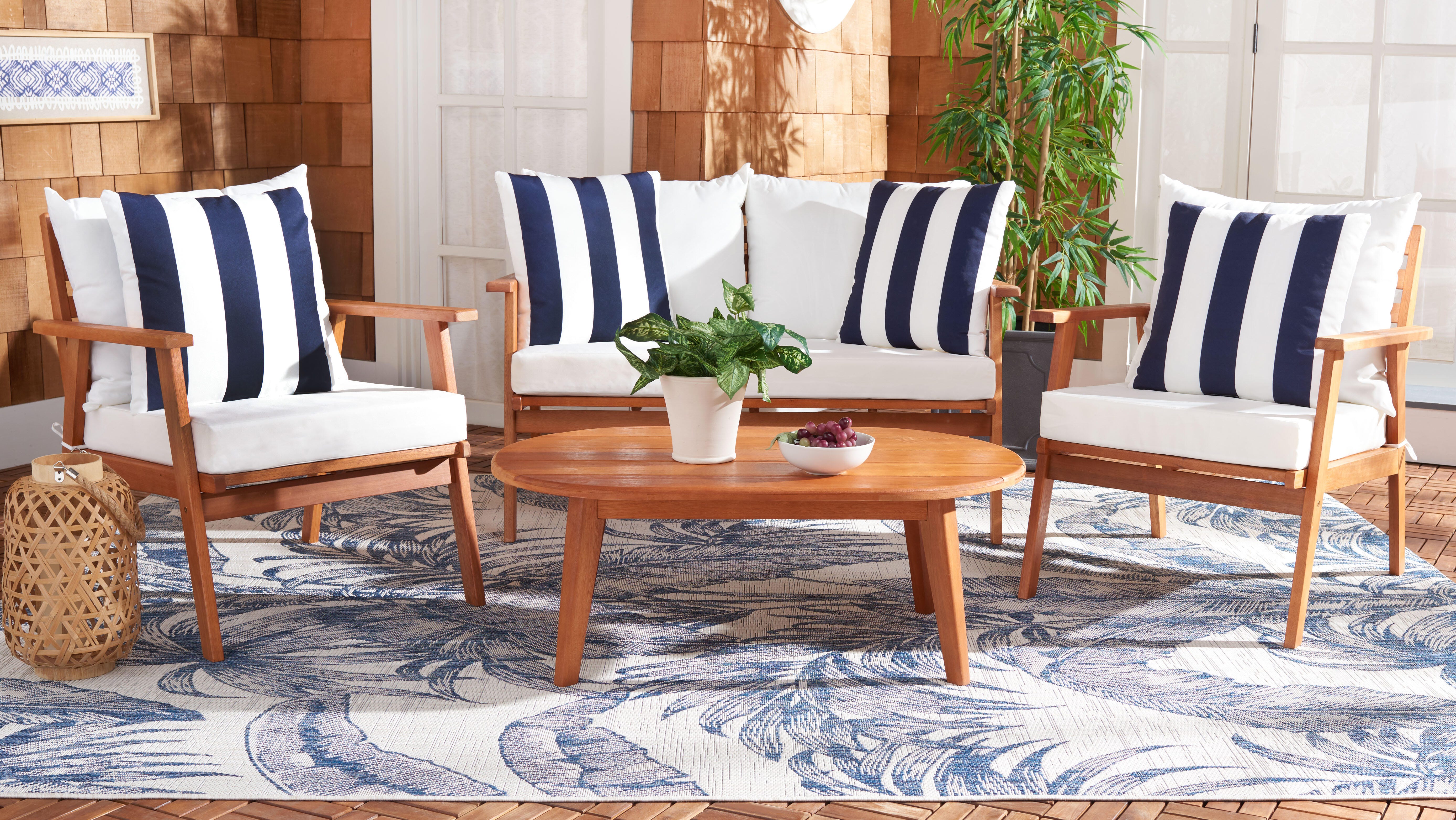 Safavieh Deacon Outdoor Conversation Set, , rollover