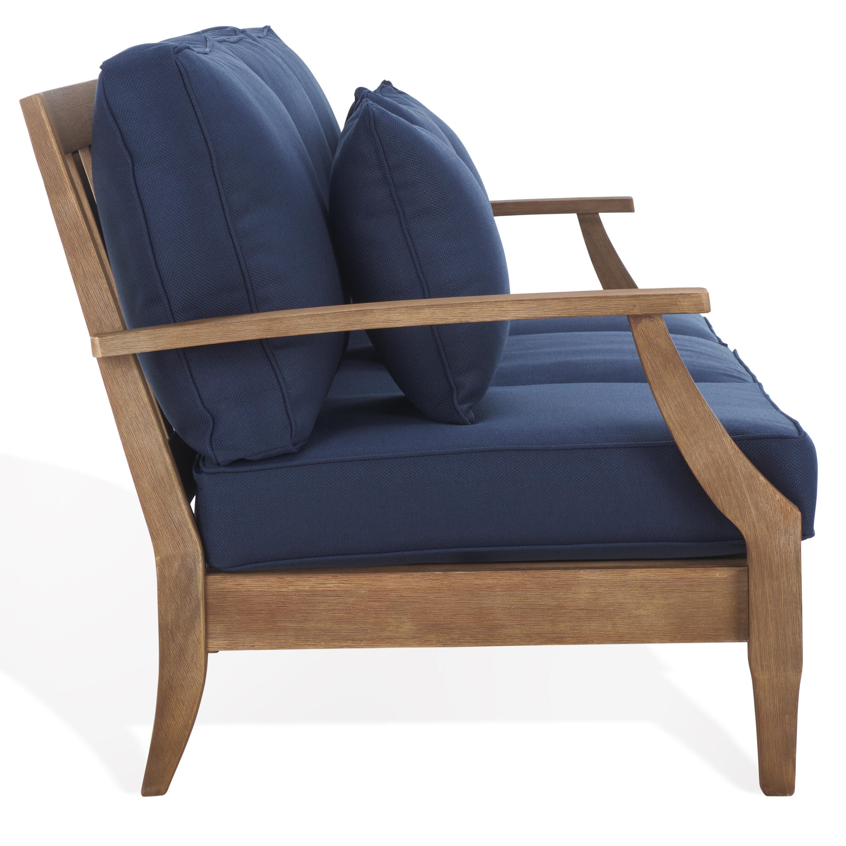 Safavieh Outdoor Sofa, Natural/Navy, large