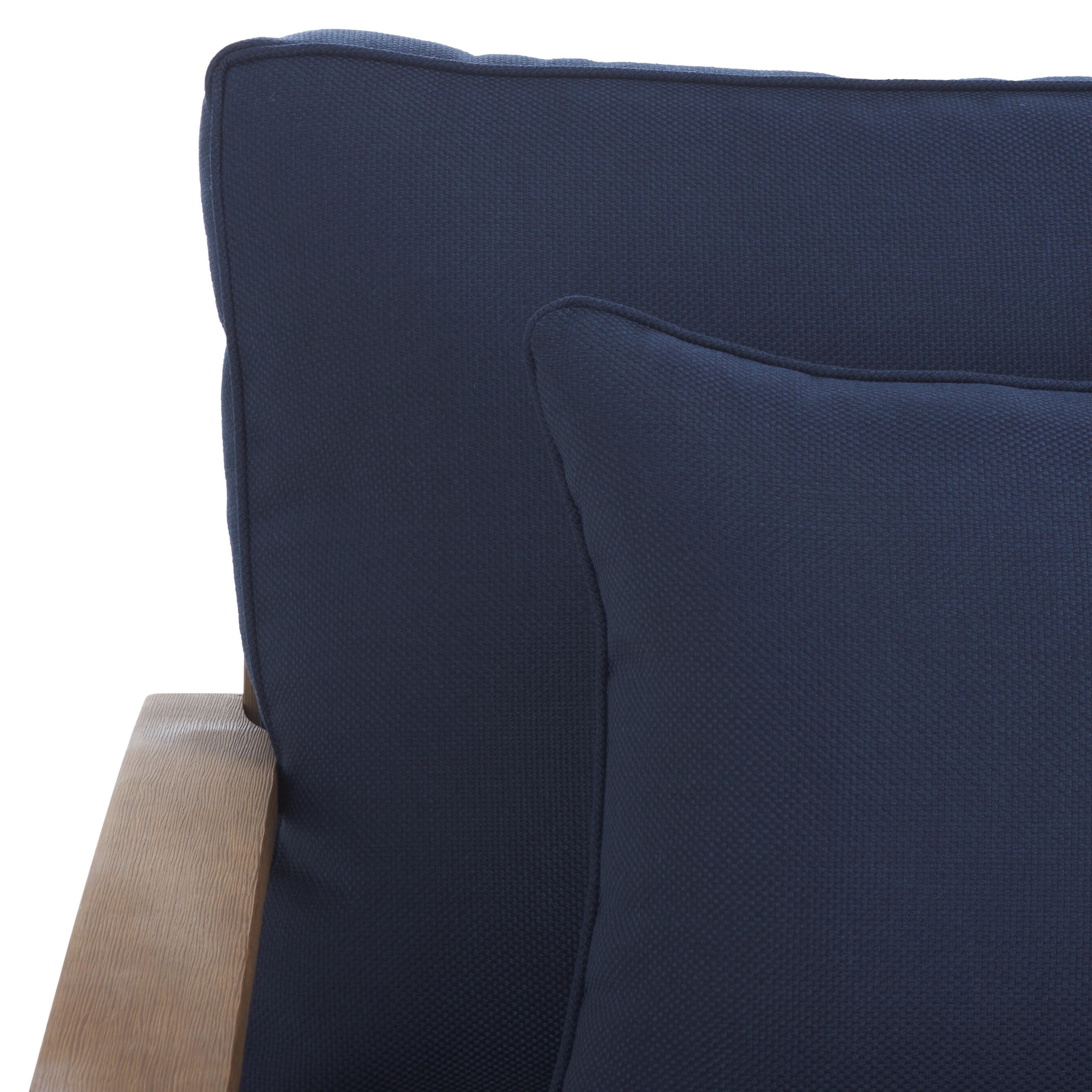 Safavieh Outdoor Sofa, Natural/Navy, large