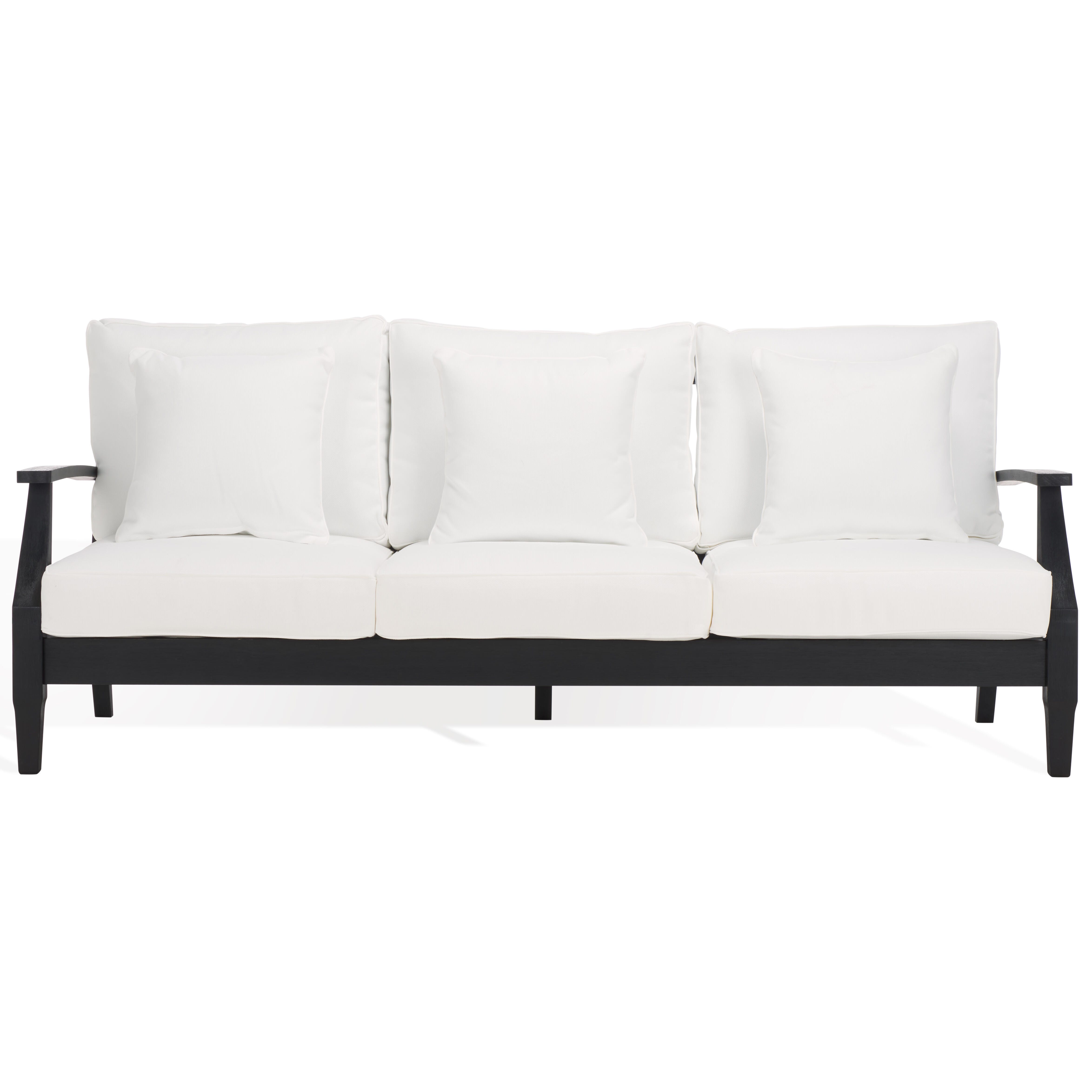 Safavieh Outdoor Sofa, Black/White, large