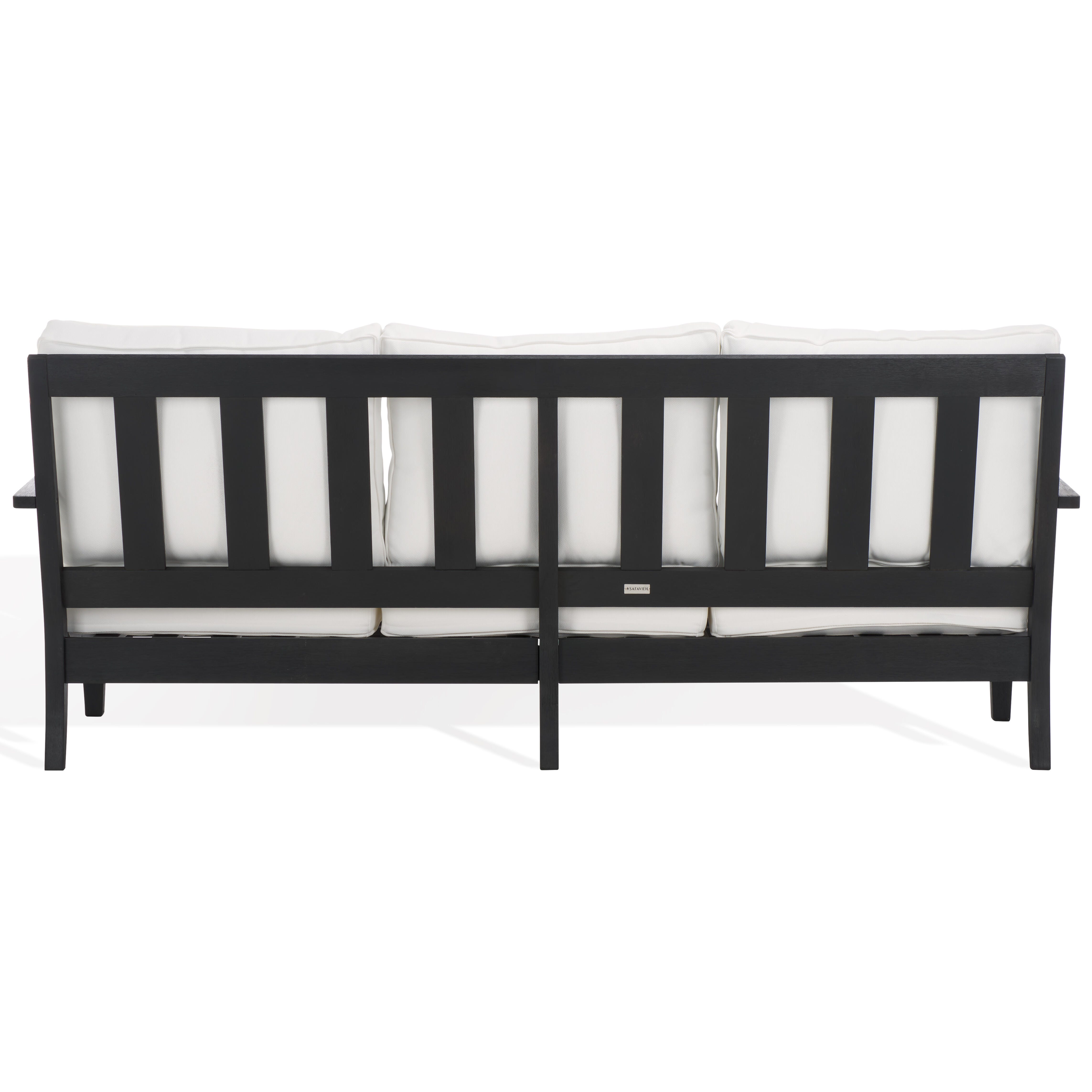 Safavieh Outdoor Sofa, Black/White, large