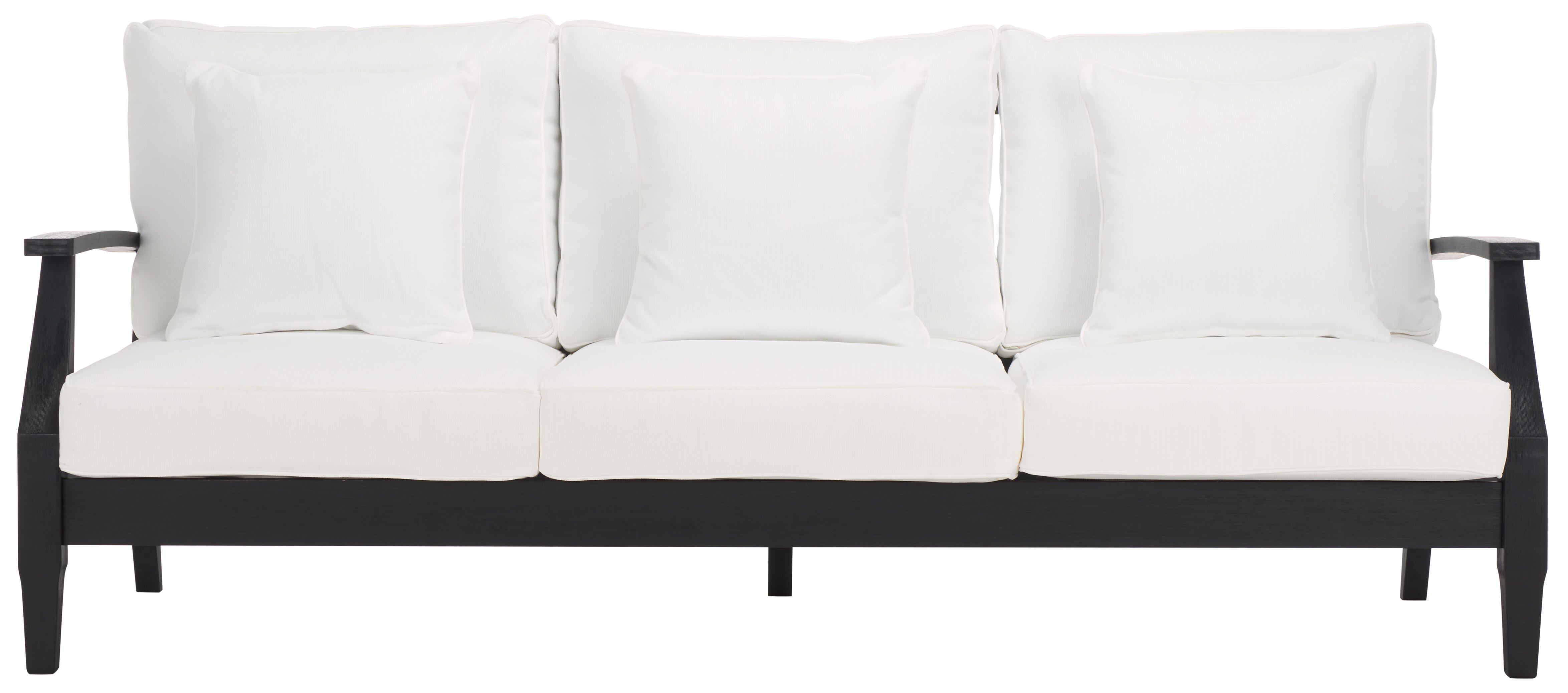 Safavieh Outdoor Sofa, Black/White, large