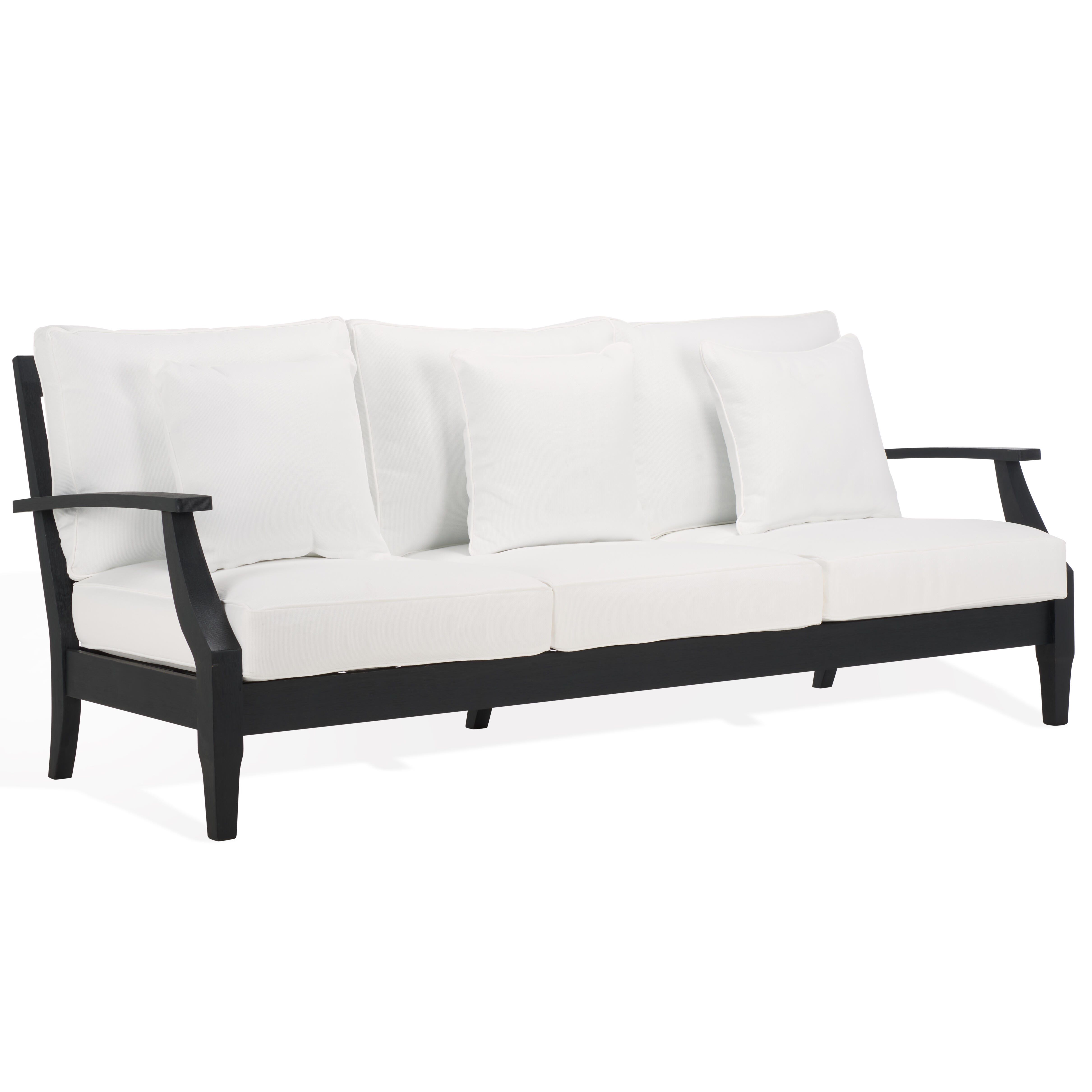 Safavieh Outdoor Sofa, Black/White, large