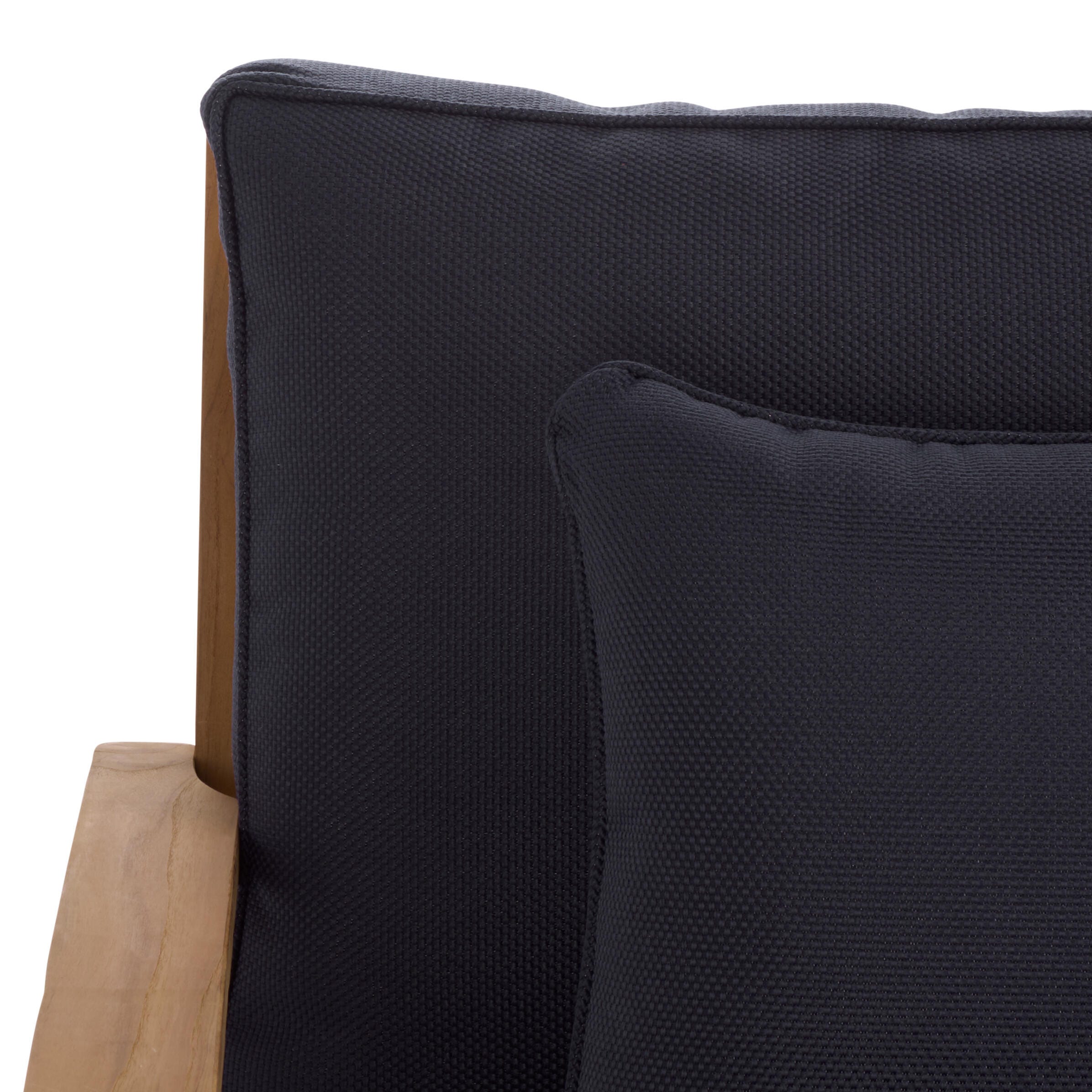 Safavieh Outdoor Sofa, Natural/Dark Navy, large