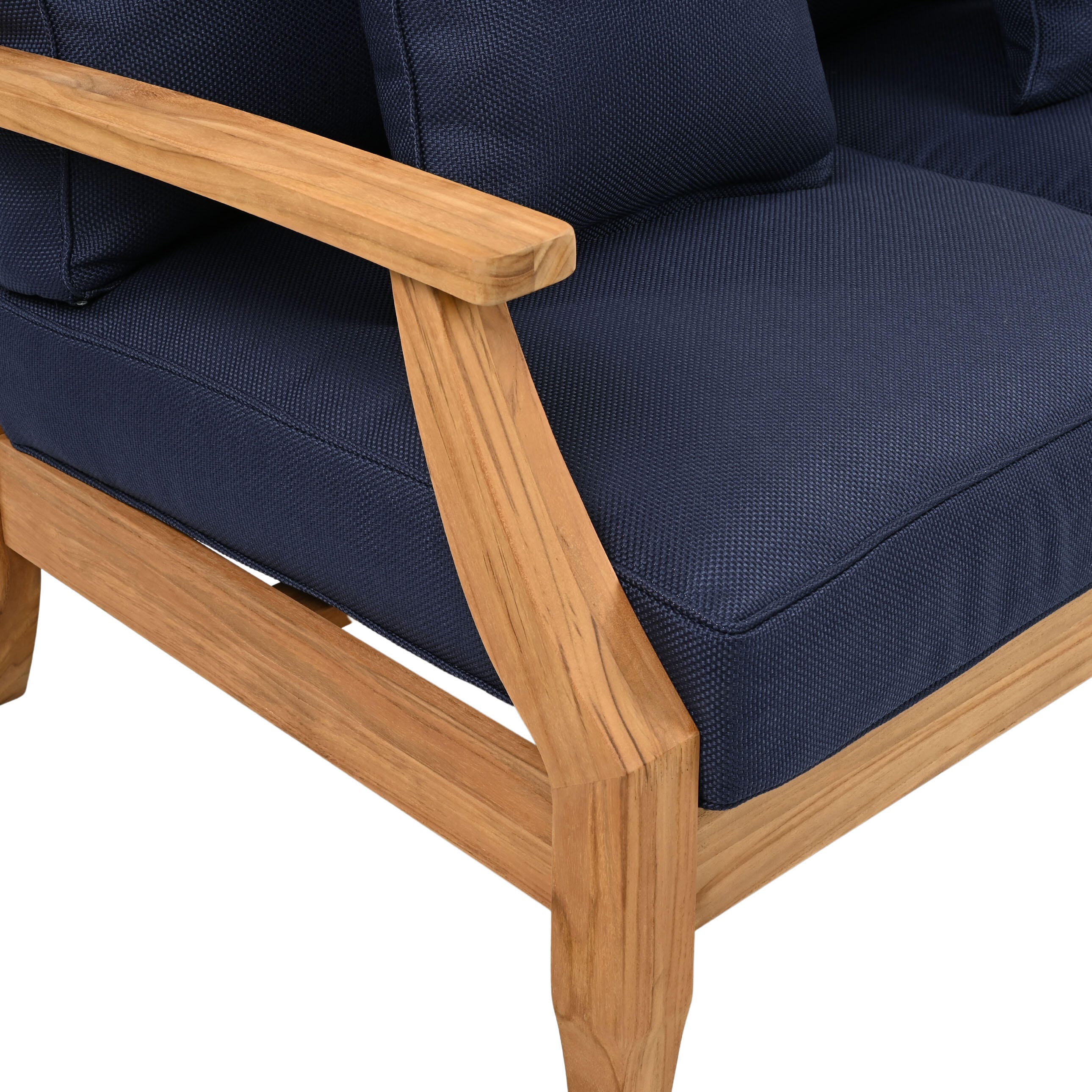 Safavieh Outdoor Sofa, Natural/Dark Navy, large