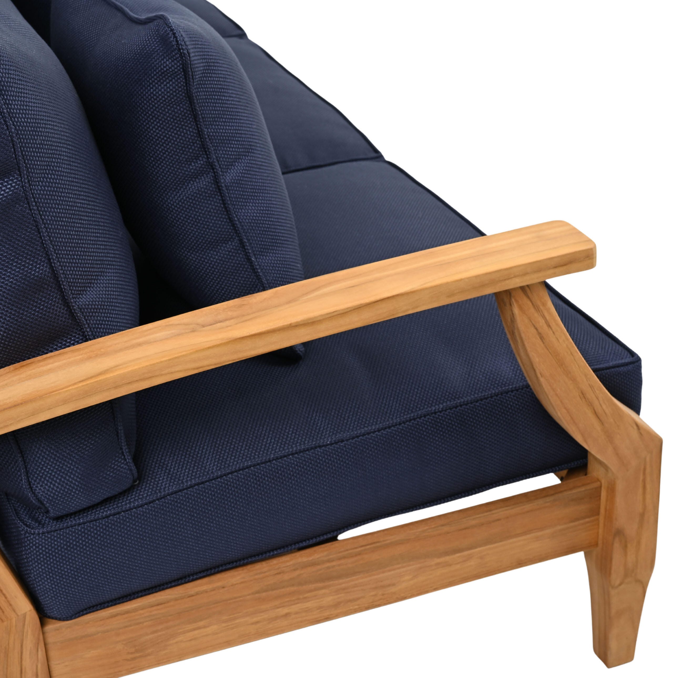 Safavieh Outdoor Sofa, Natural/Dark Navy, large