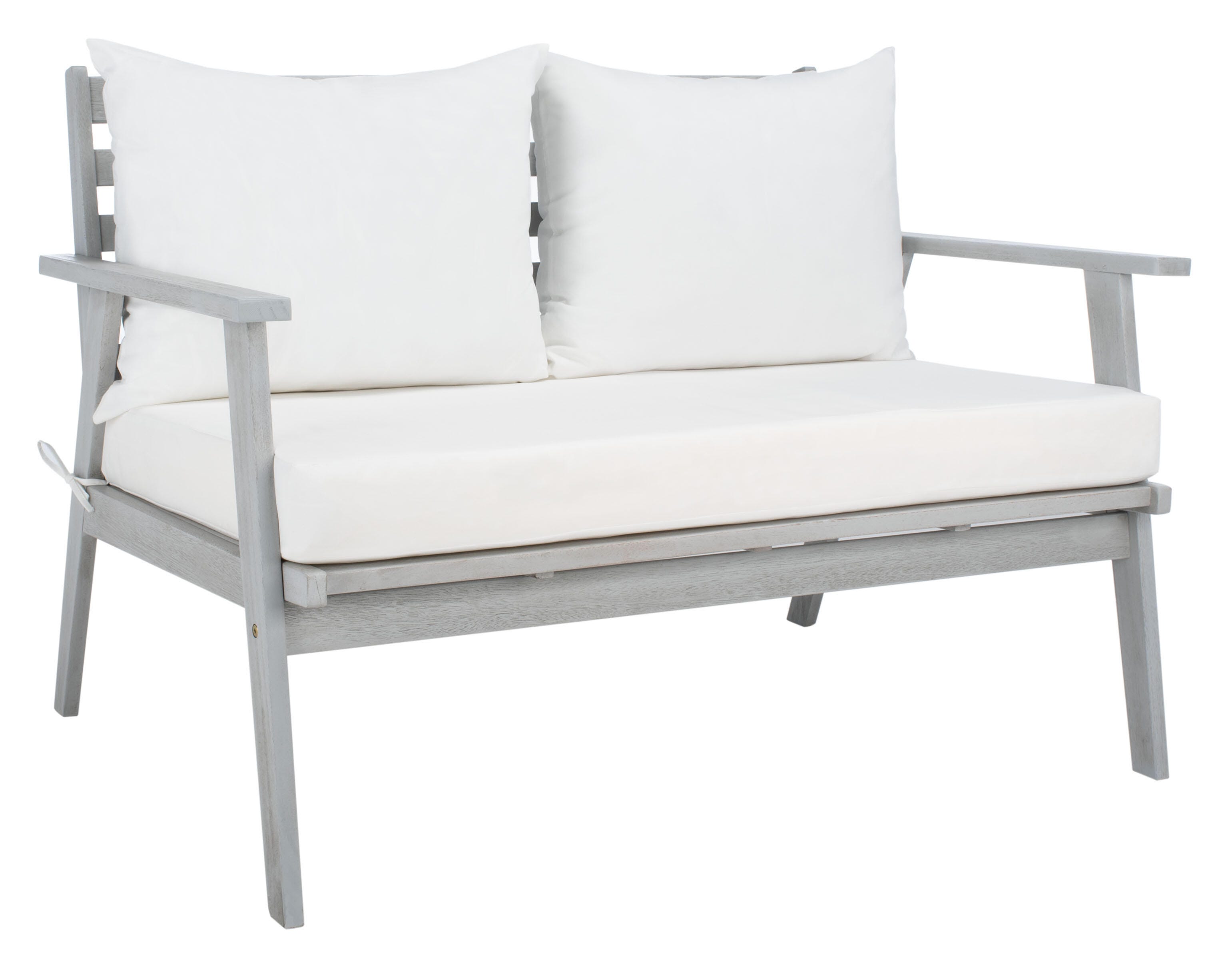 Safavieh Deacon Outdoor Conversation Set, Beige, large