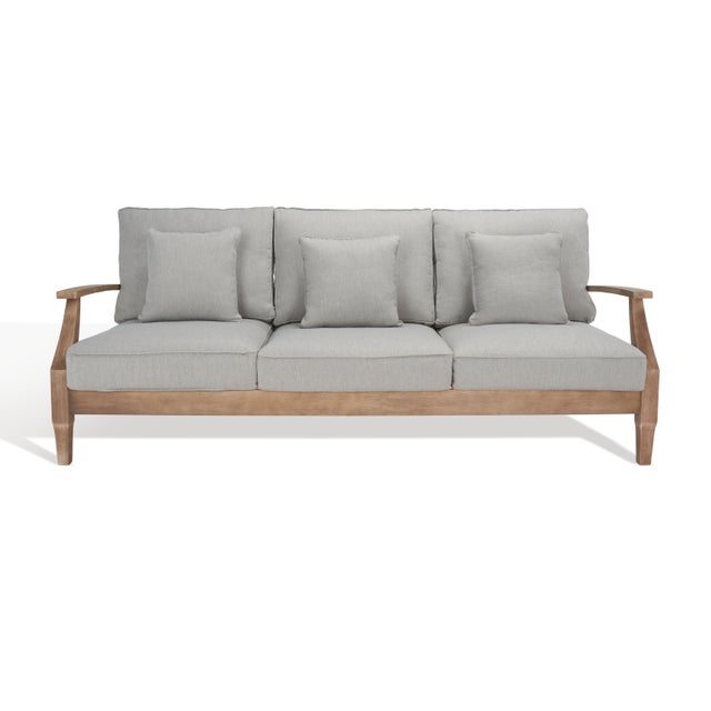 Safavieh Outdoor Sofa, Natural/Gray