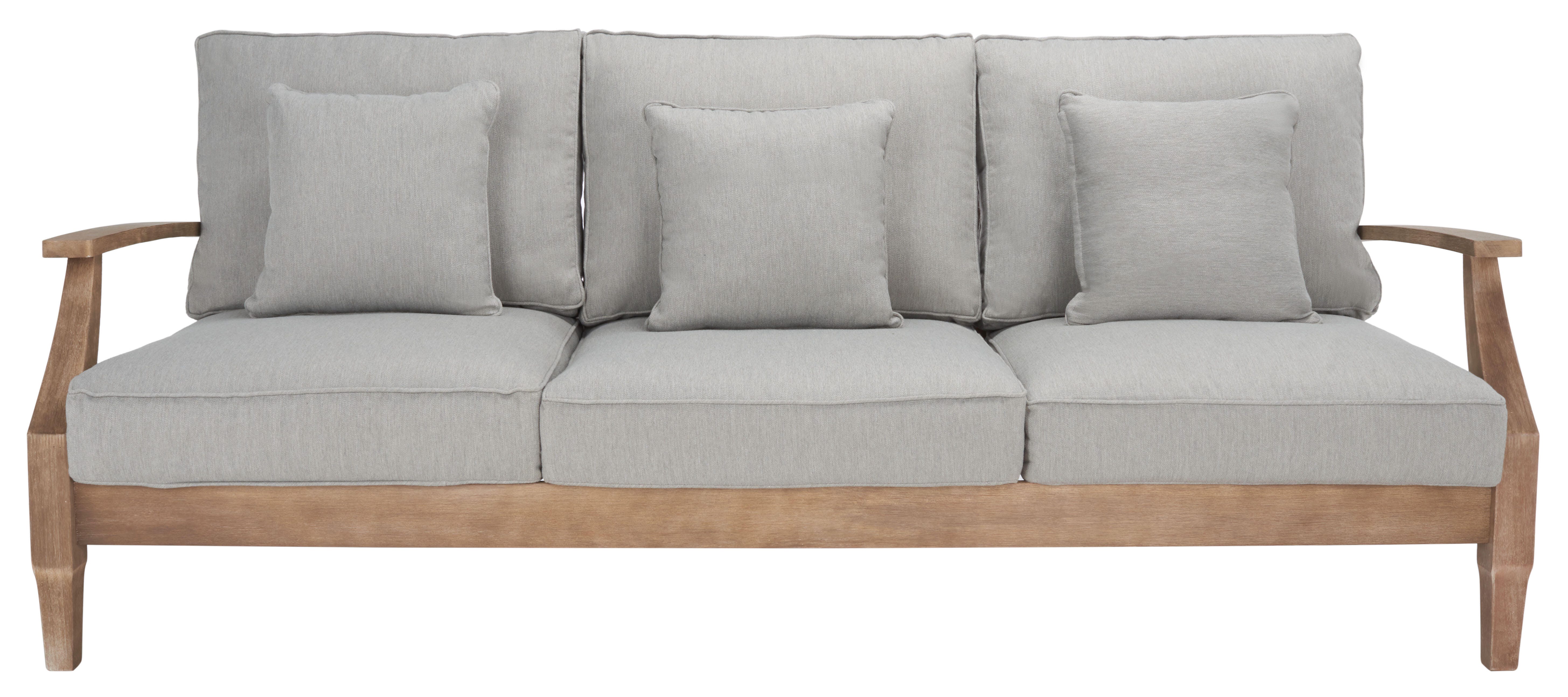 Safavieh Outdoor Sofa, Natural/Gray, large