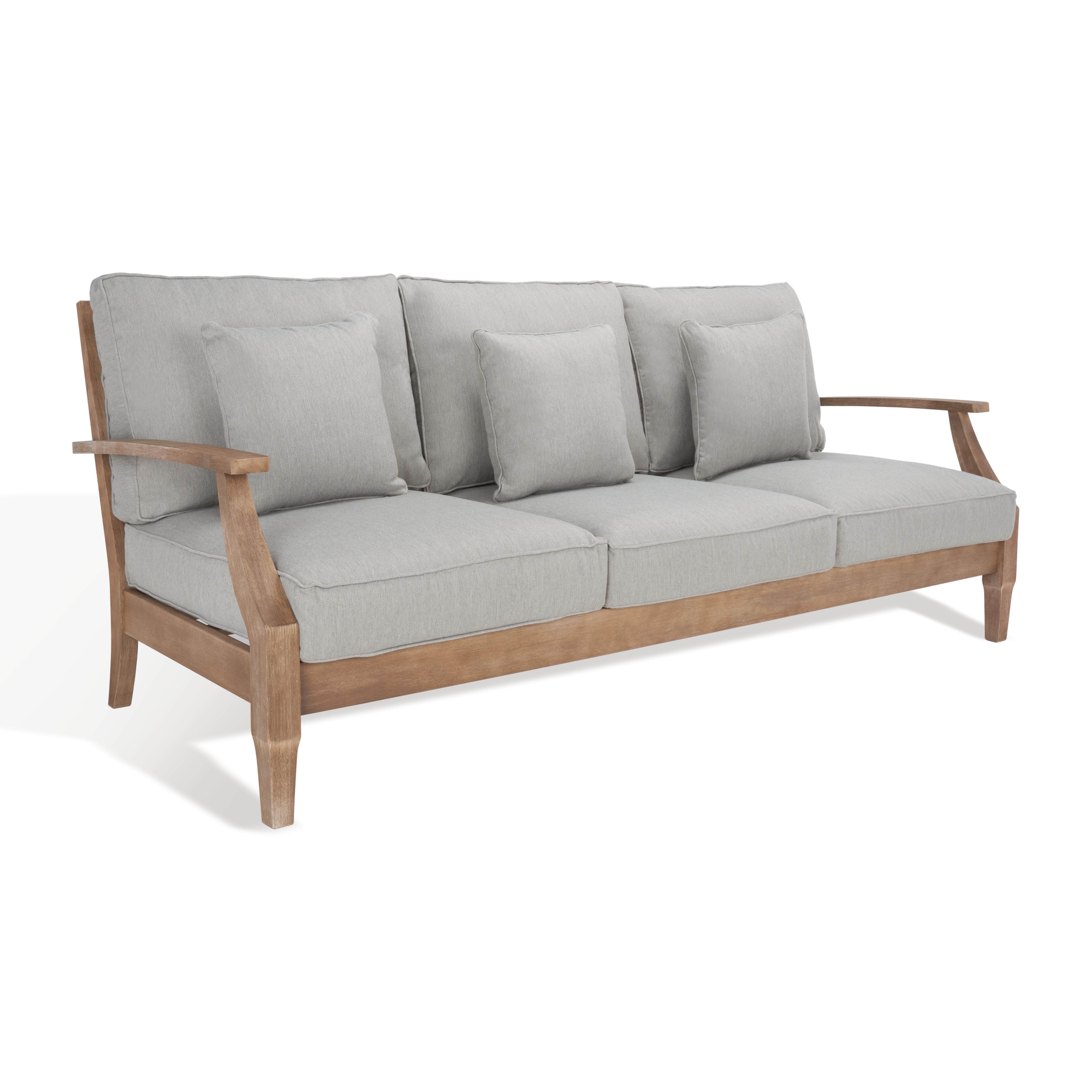 Safavieh Outdoor Sofa, Natural/Gray, large