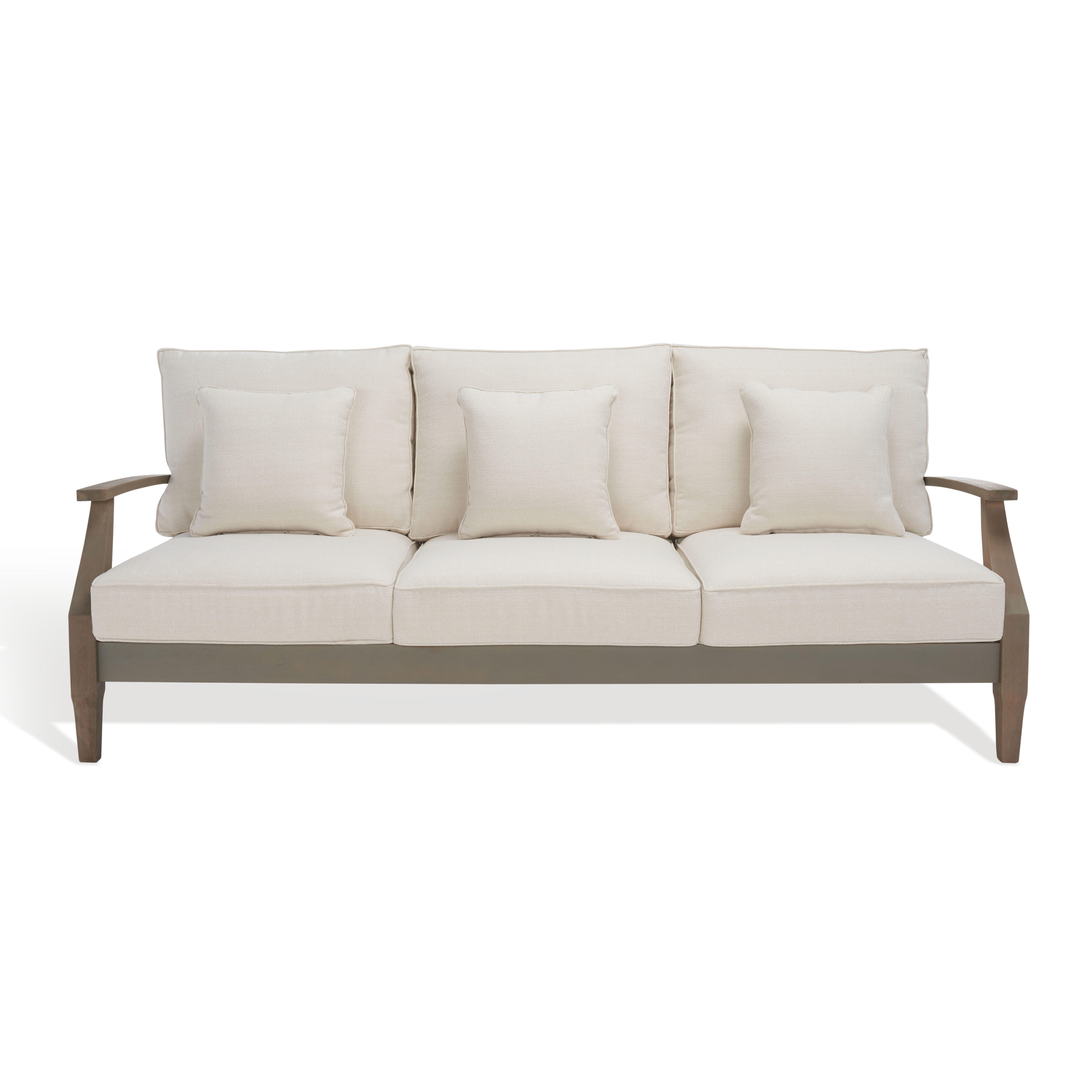 Safavieh Outdoor Sofa, Light Gray/Beige, large