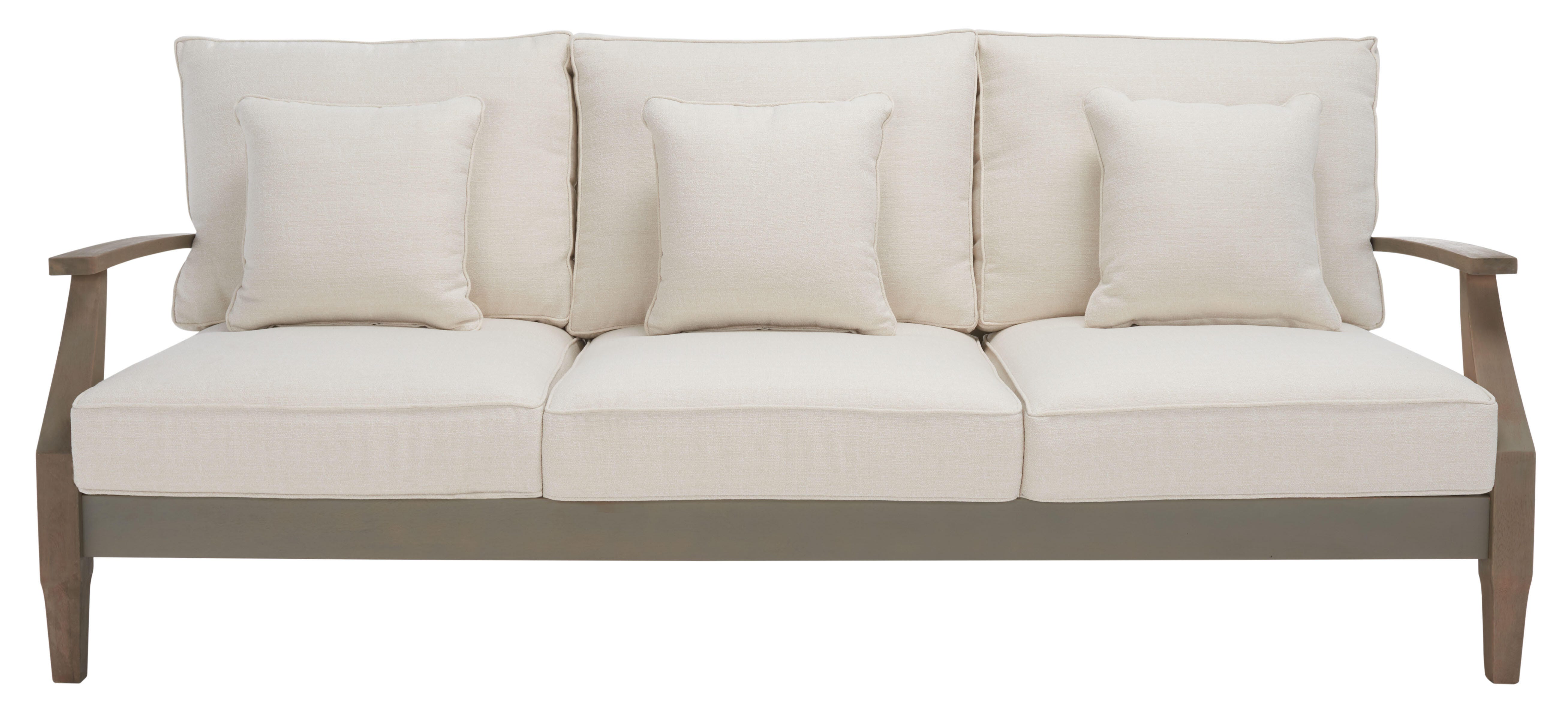 Safavieh Outdoor Sofa, Light Gray/Beige, large