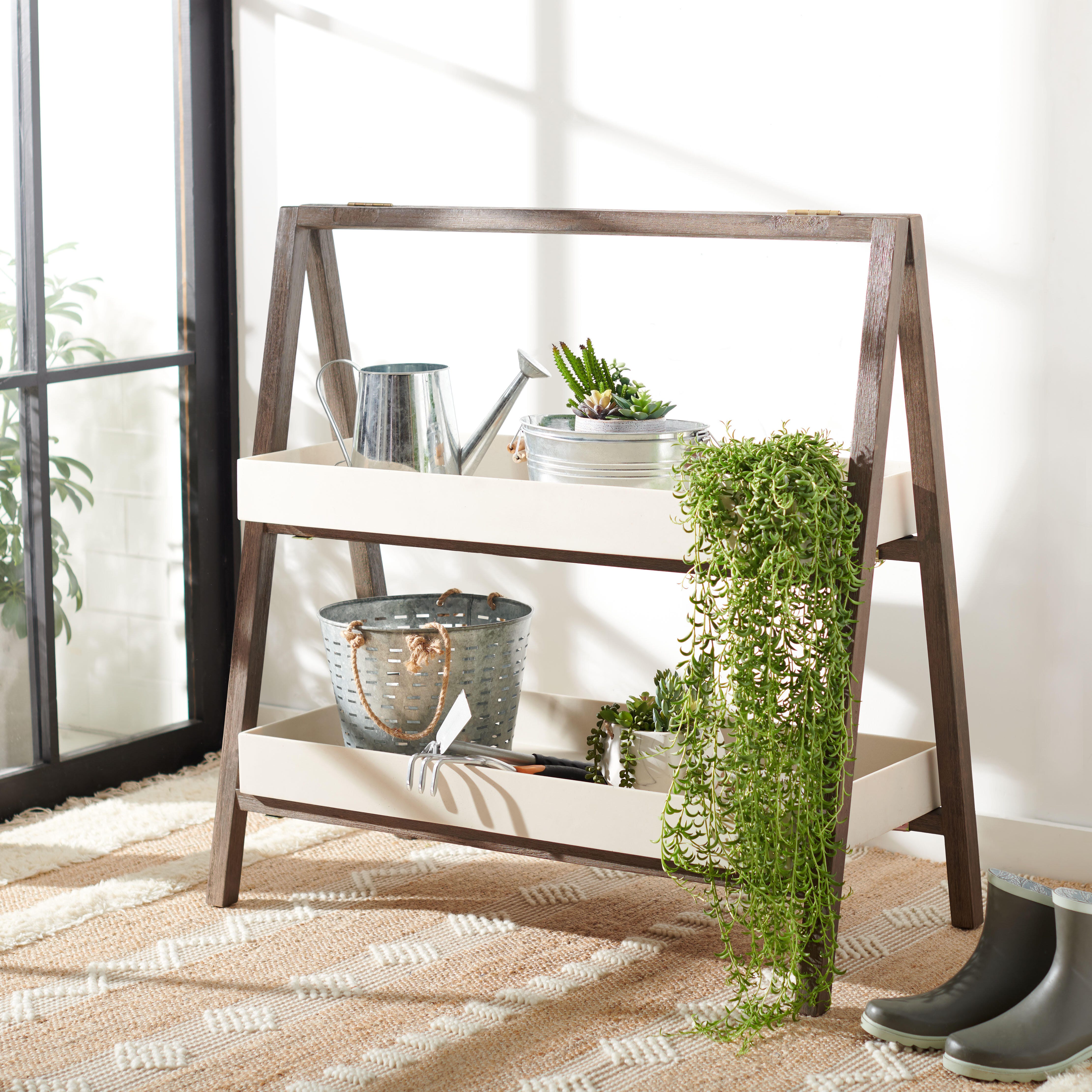 Safavieh Outdoor Planter Shelf, Beige, rollover