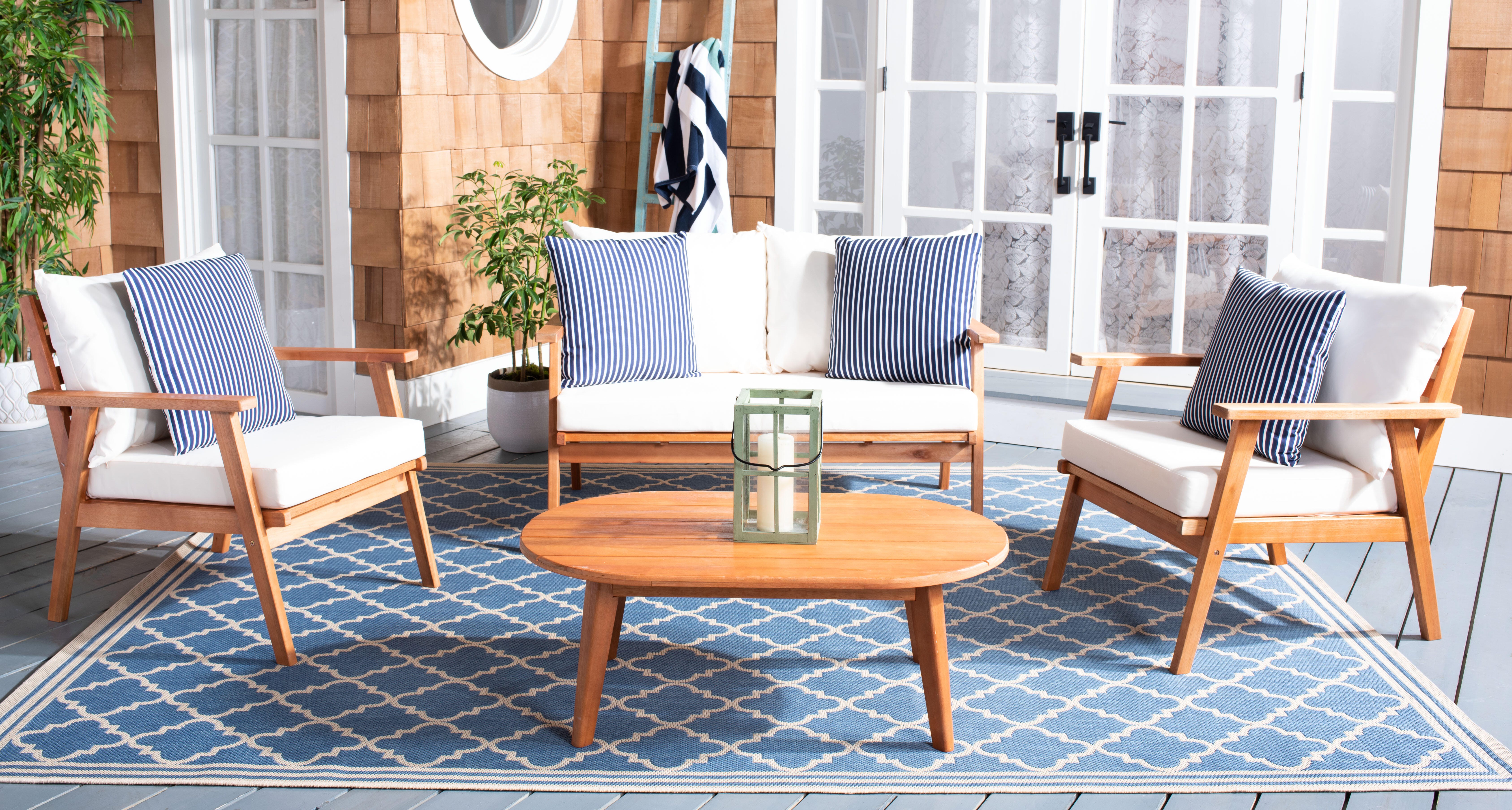 Safavieh Deacon Outdoor Conversation Set, , rollover