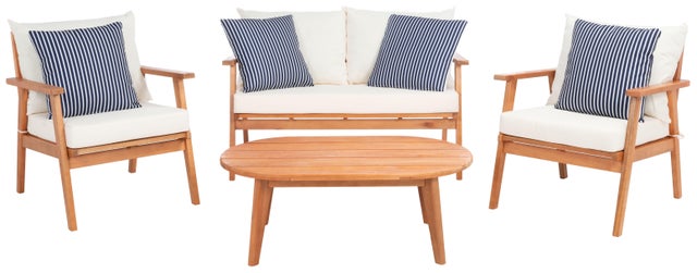 Safavieh Deacon Striped Outdoor Conversation Set