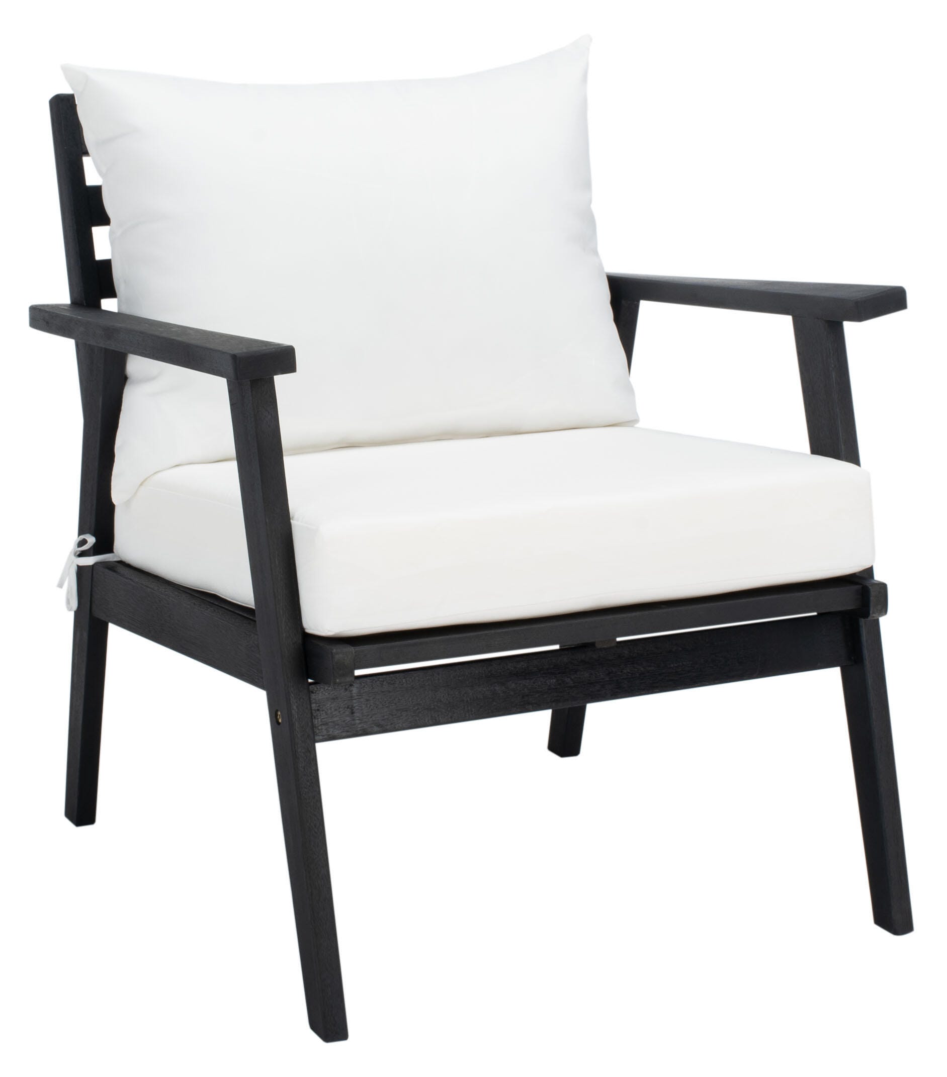 Safavieh Deacon Outdoor Conversation Set, Black/Beige, large