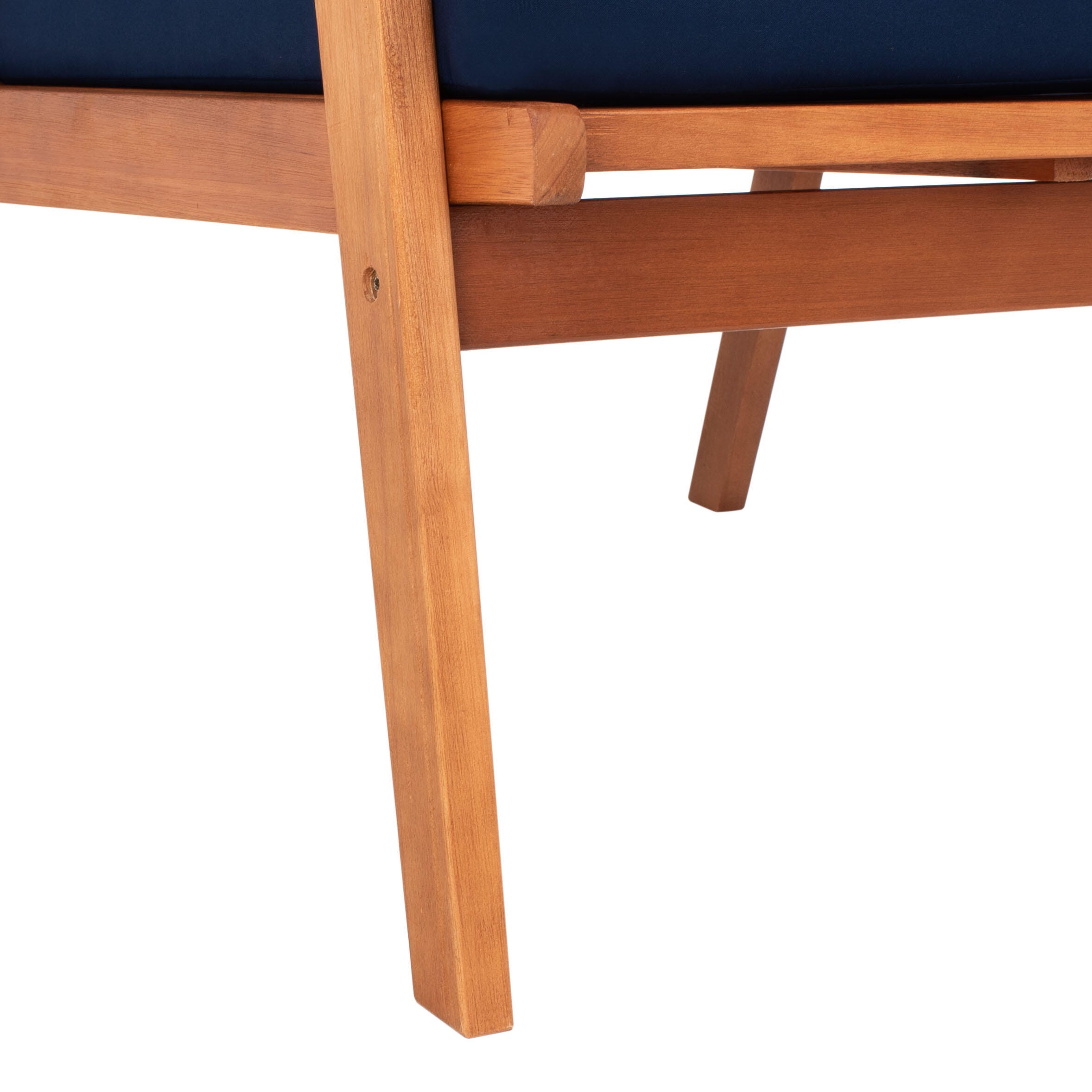 Safavieh Deacon Outdoor Conversation Set, Navy Blue/Natural, large
