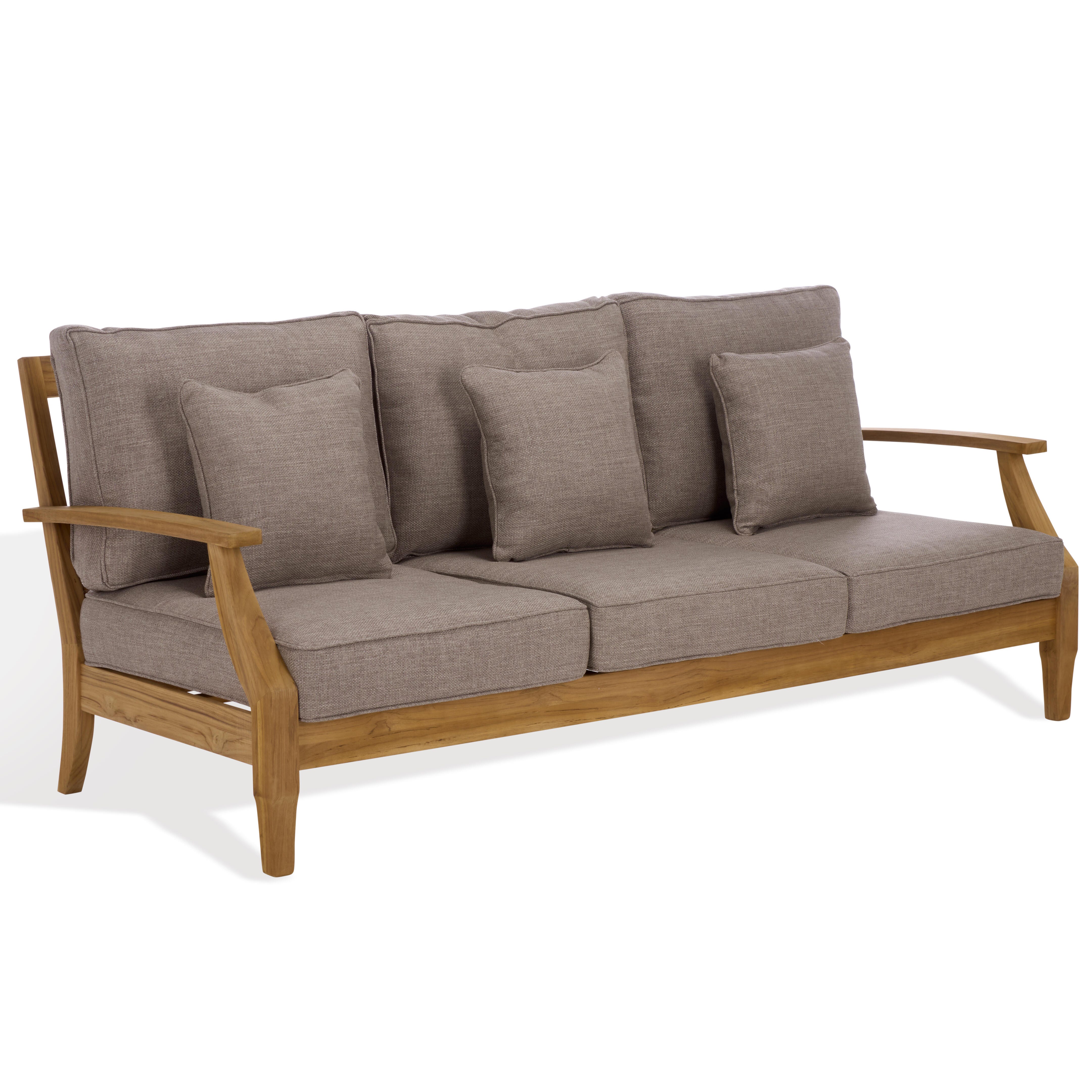 Safavieh Outdoor Sofa, Natural/Taupe, large
