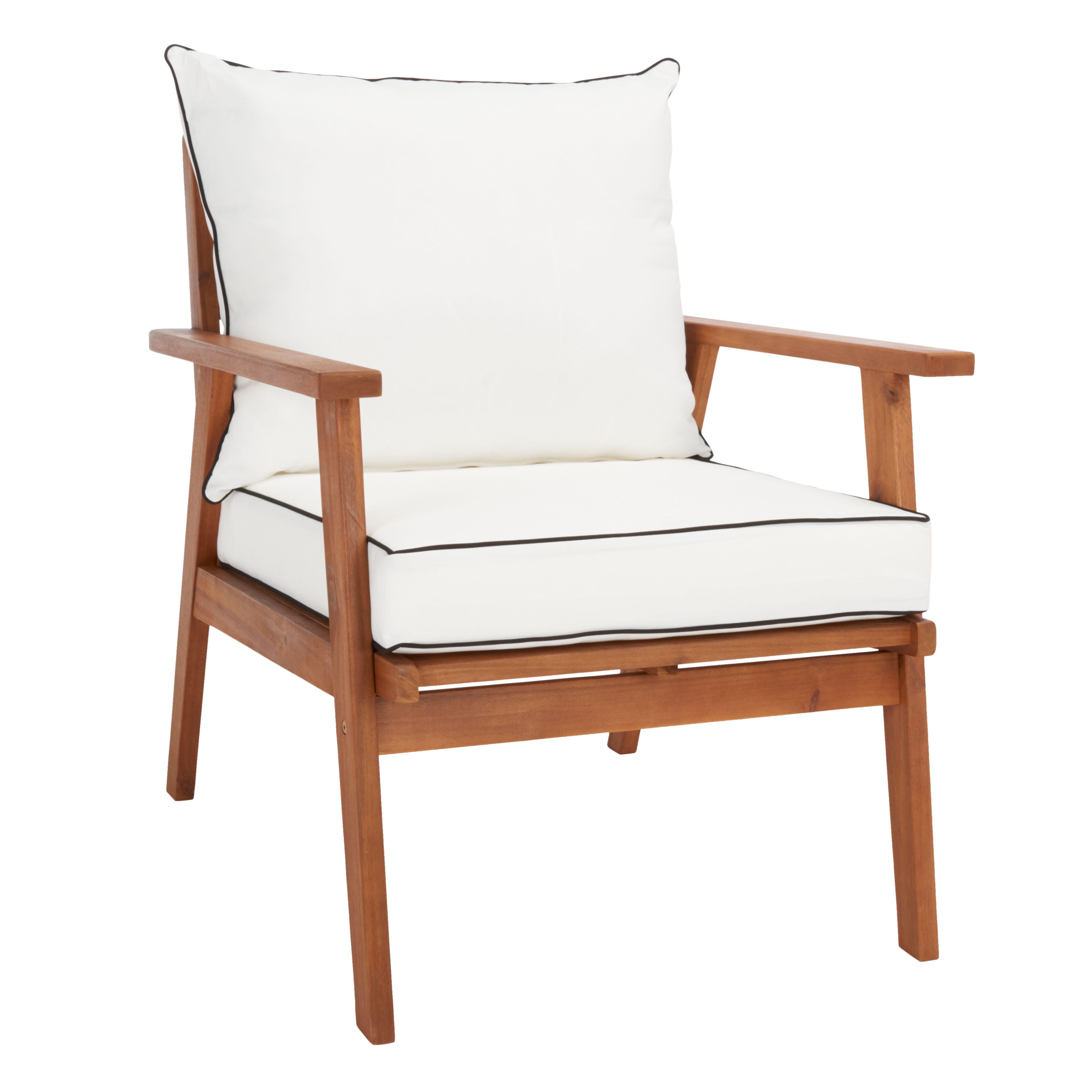 Safavieh Deacon Outdoor Conversation Set, Natural/White, large