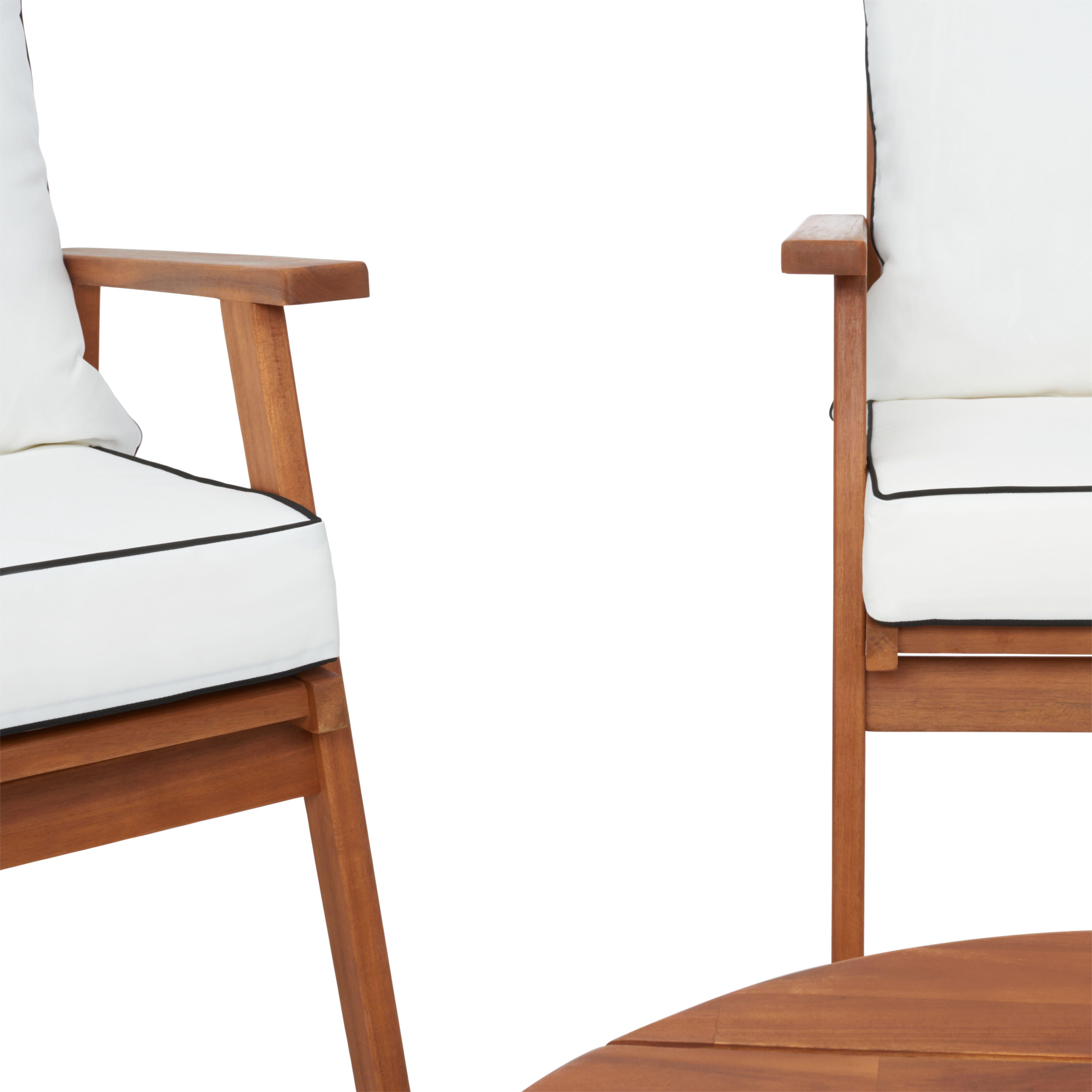 Safavieh Deacon Outdoor Conversation Set, Natural/White, large