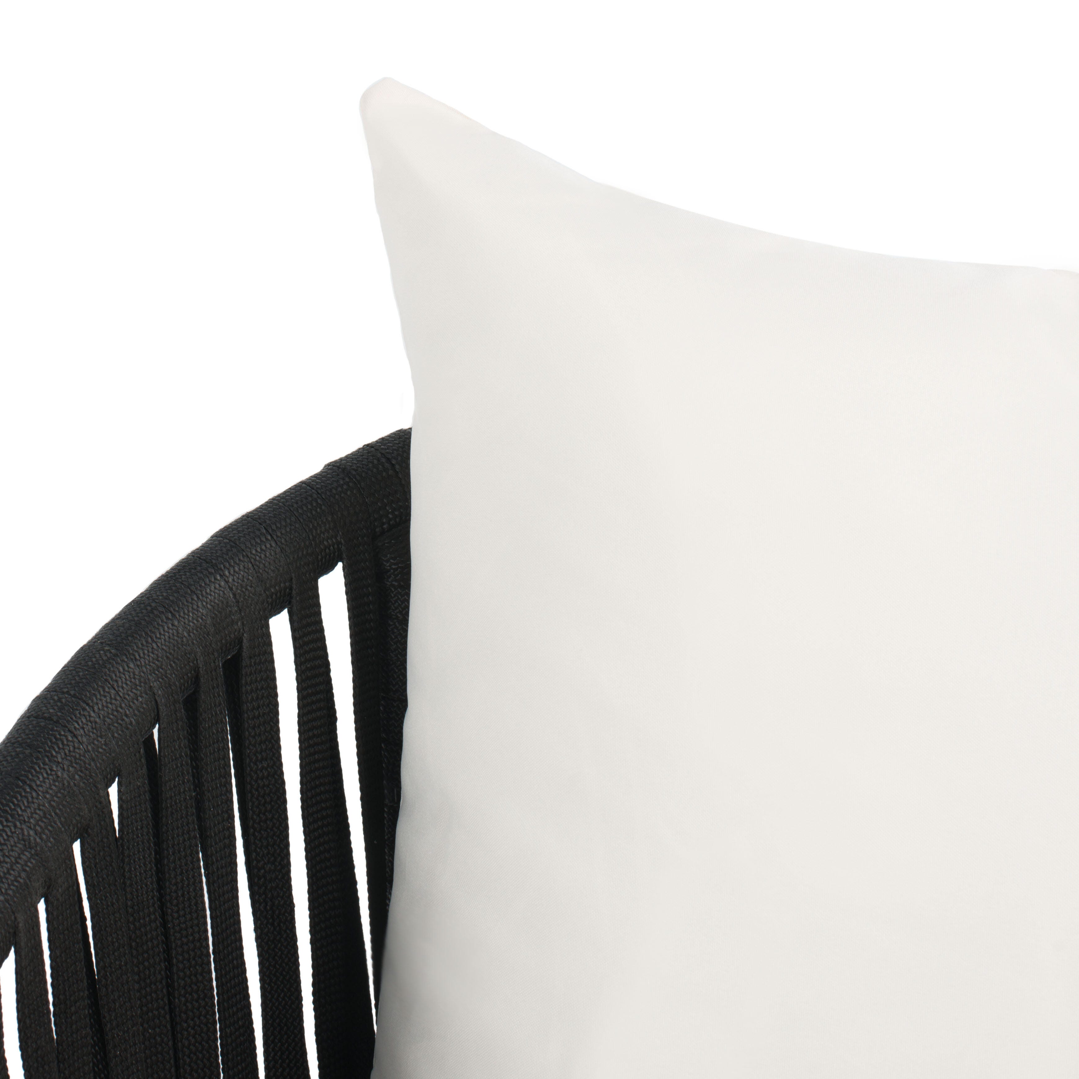 Safavieh Jorda Outdoor Conversation Set, Black/Beige, large