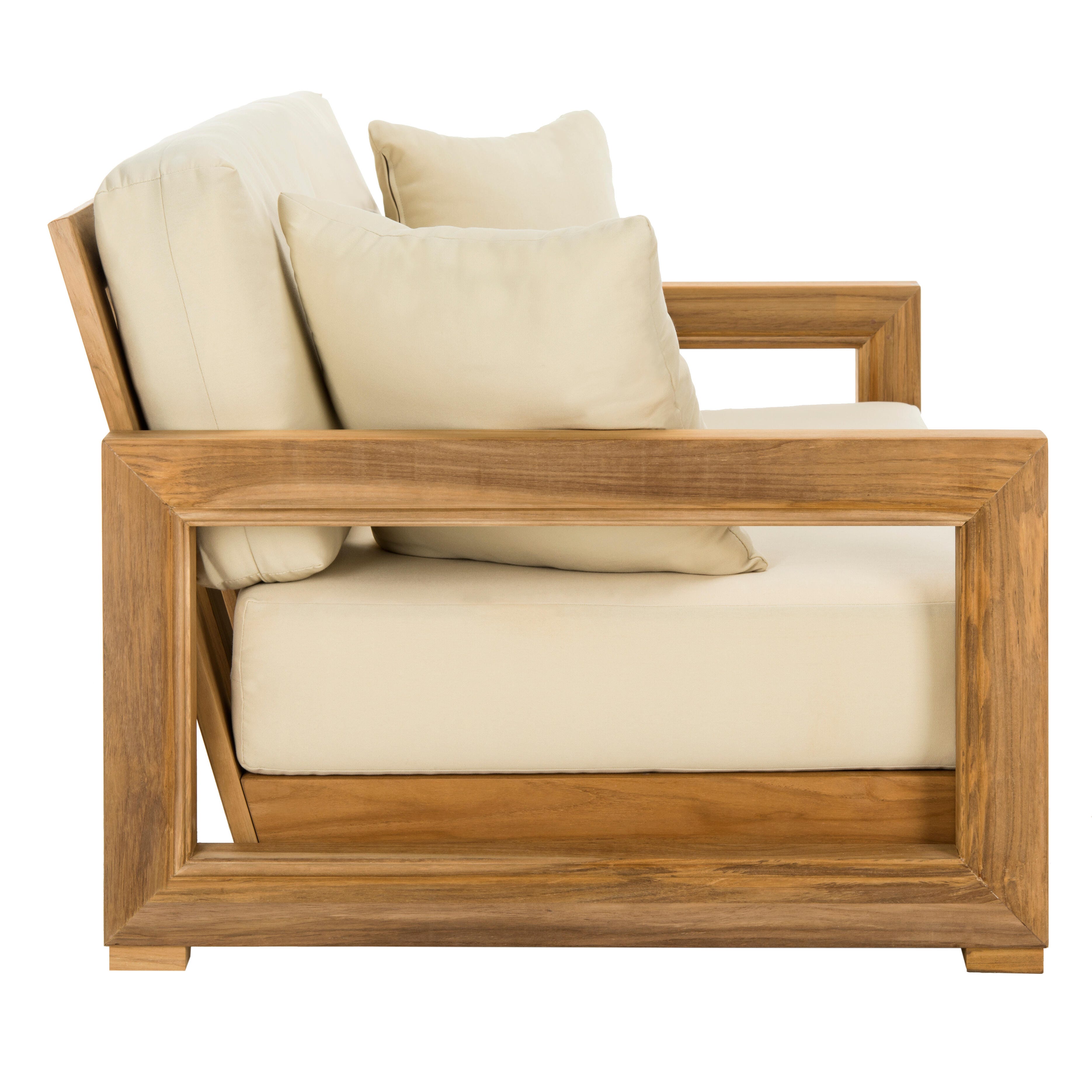 Safavieh Montford Outdoor Bench, Natural/Beige, large