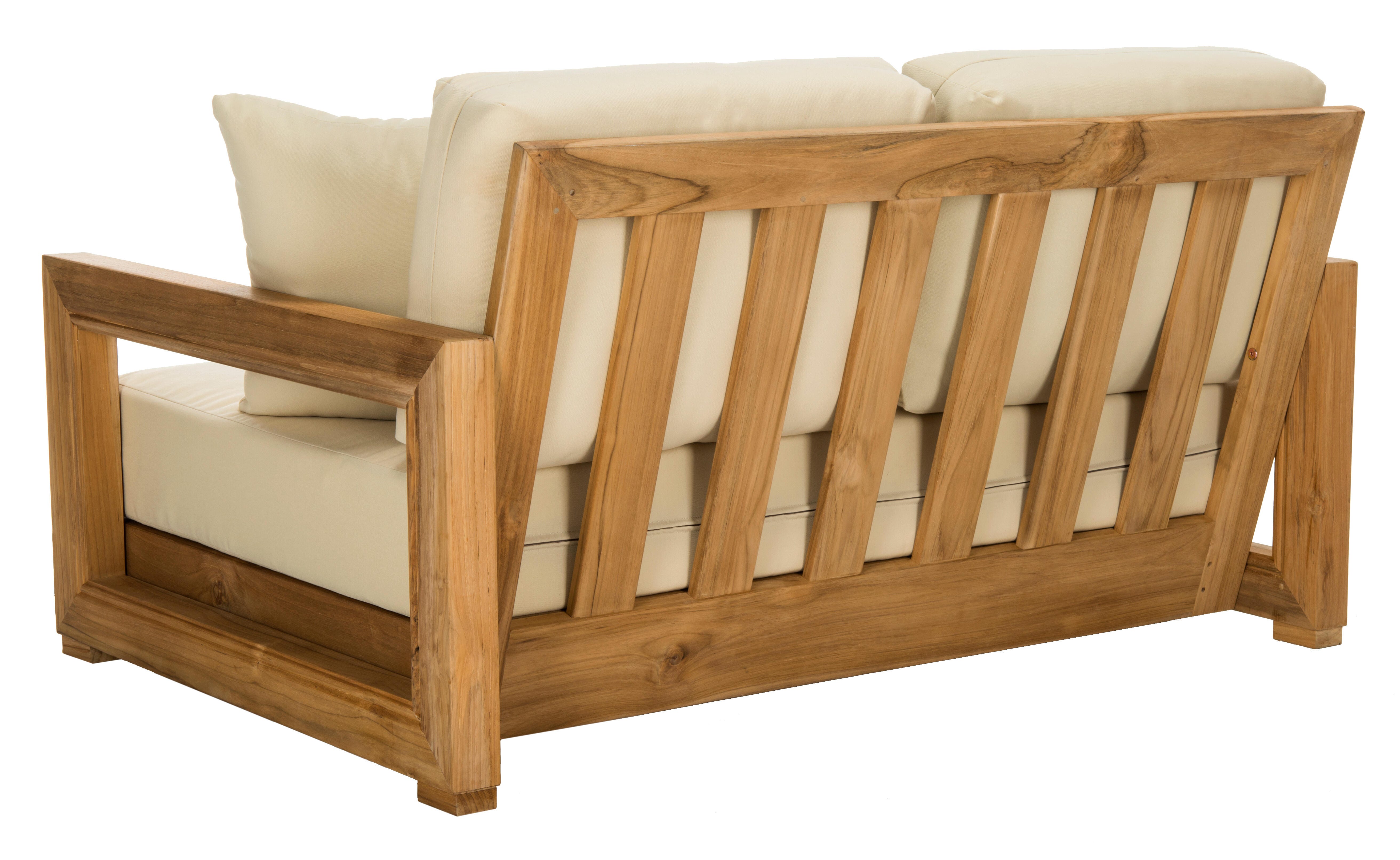 Safavieh Montford Outdoor Bench, Natural/Beige, large