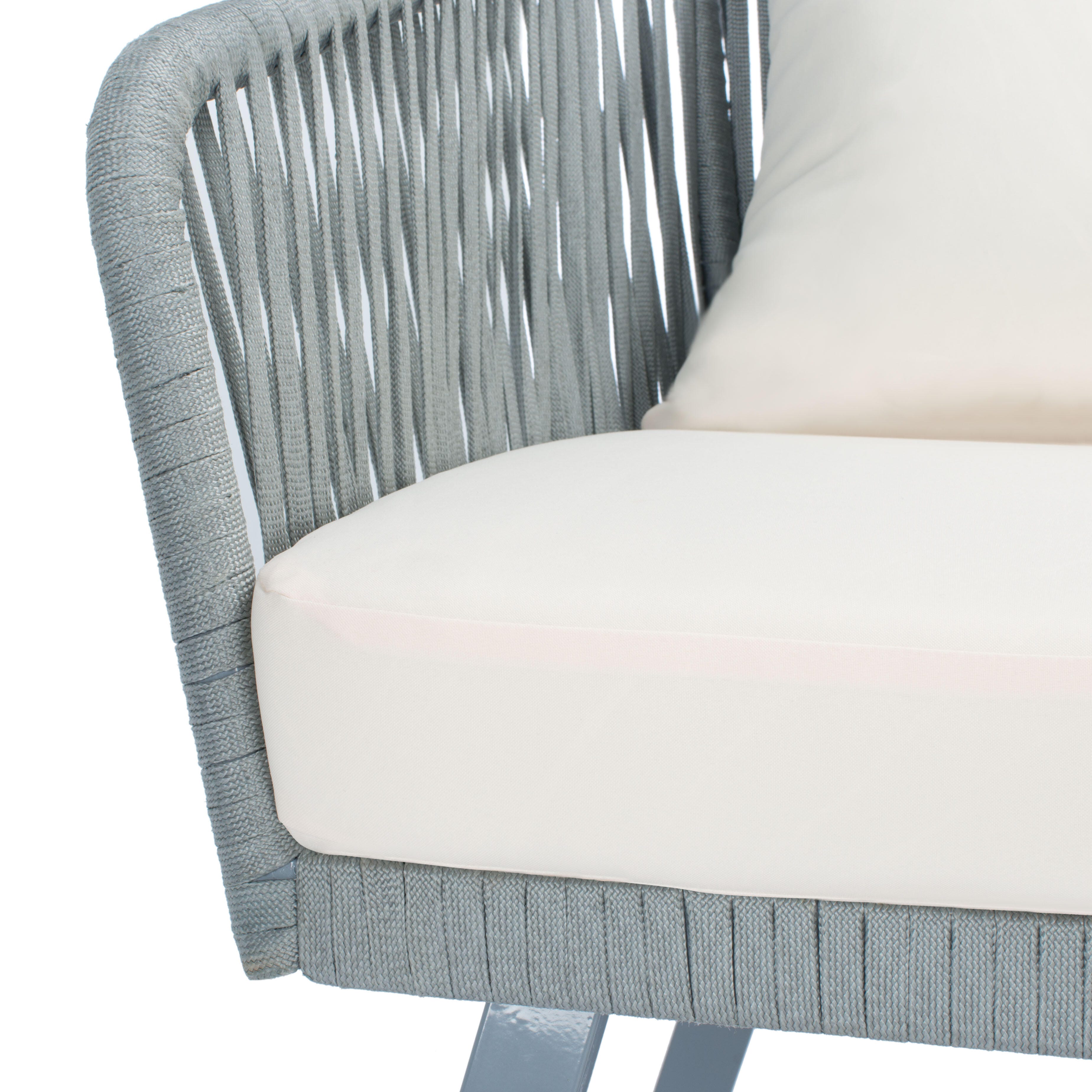 Safavieh Jorda Outdoor Conversation Set, Gray/Beige, large