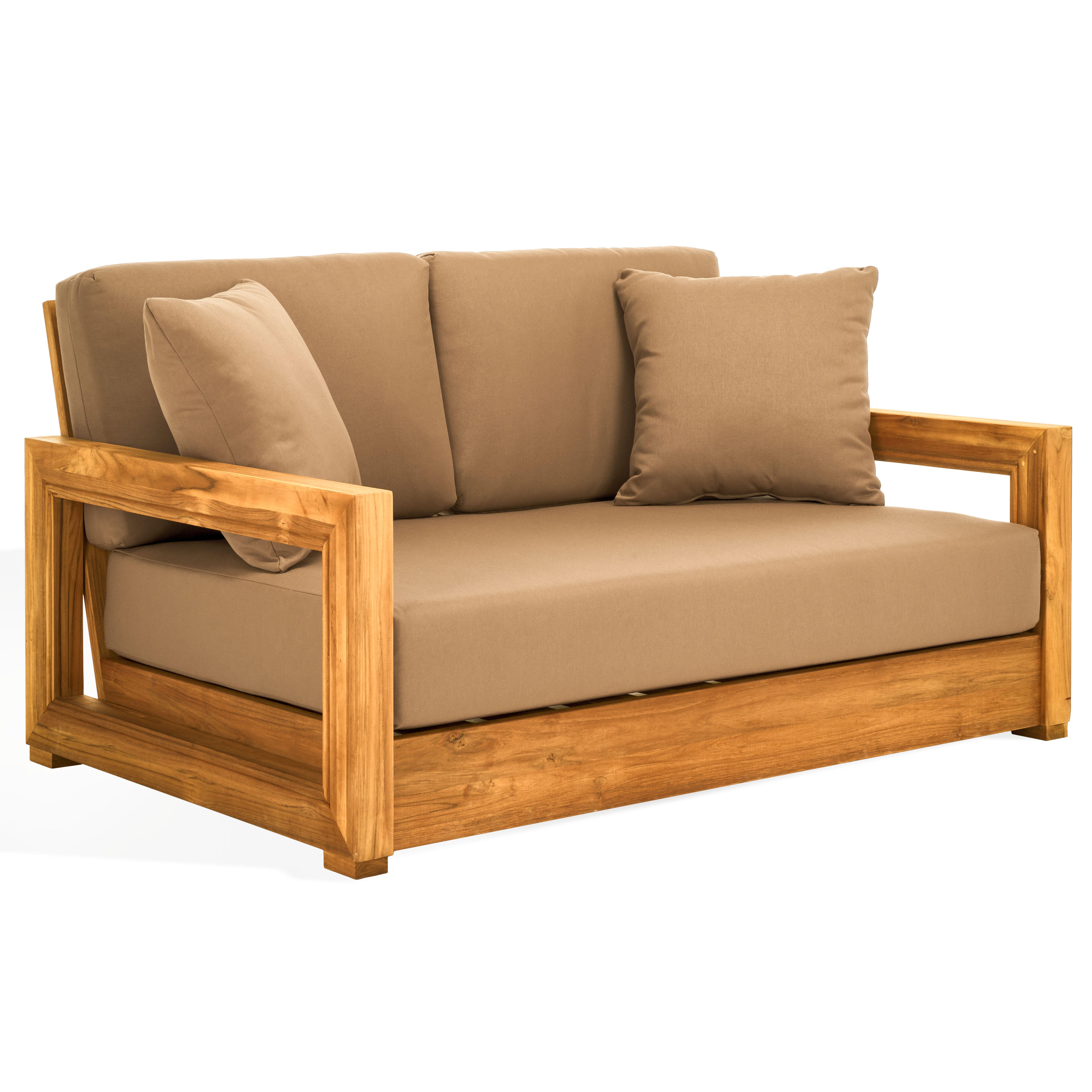 Safavieh Montford Outdoor Bench, Natural/Brown, large