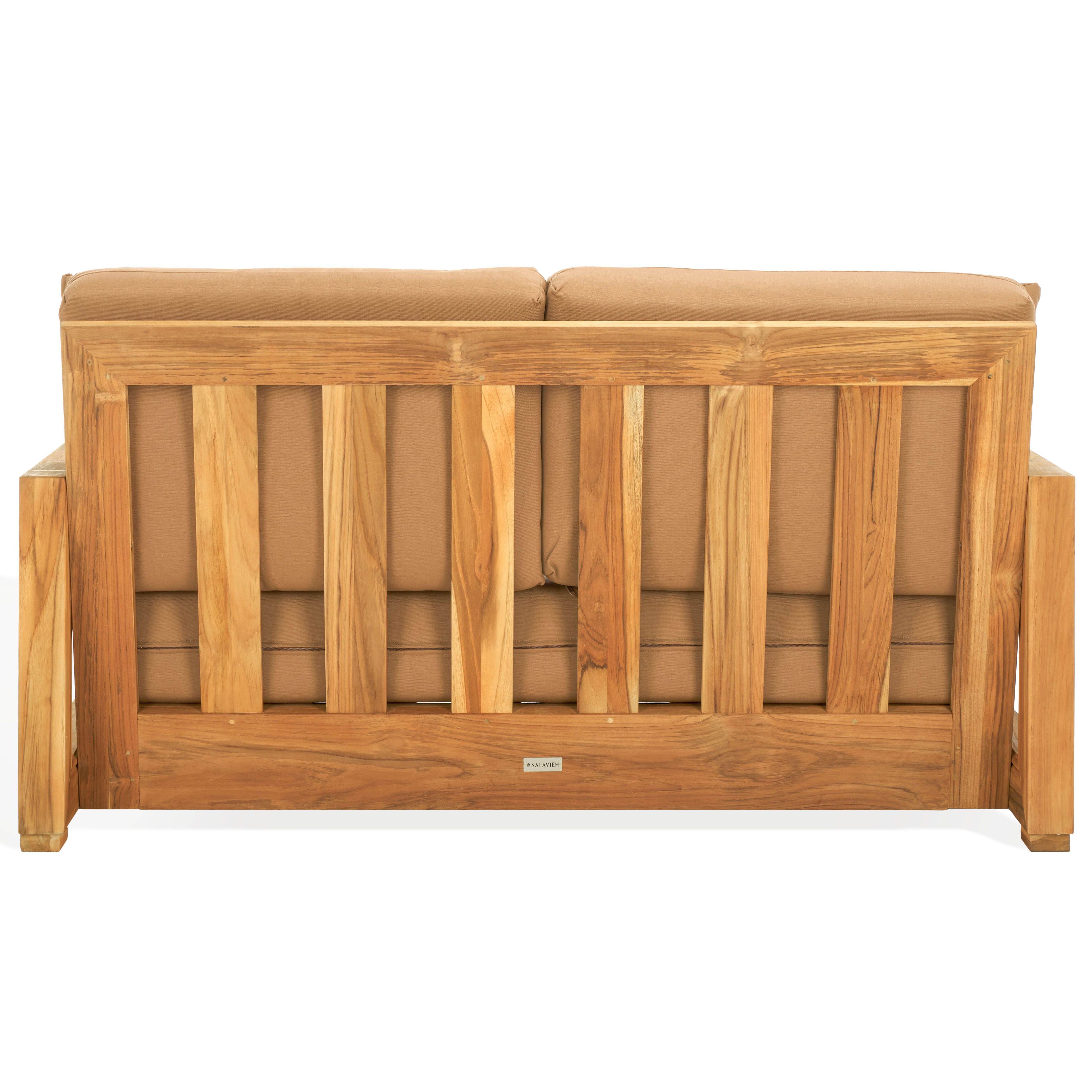 Safavieh Montford Outdoor Bench, Natural/Brown, large