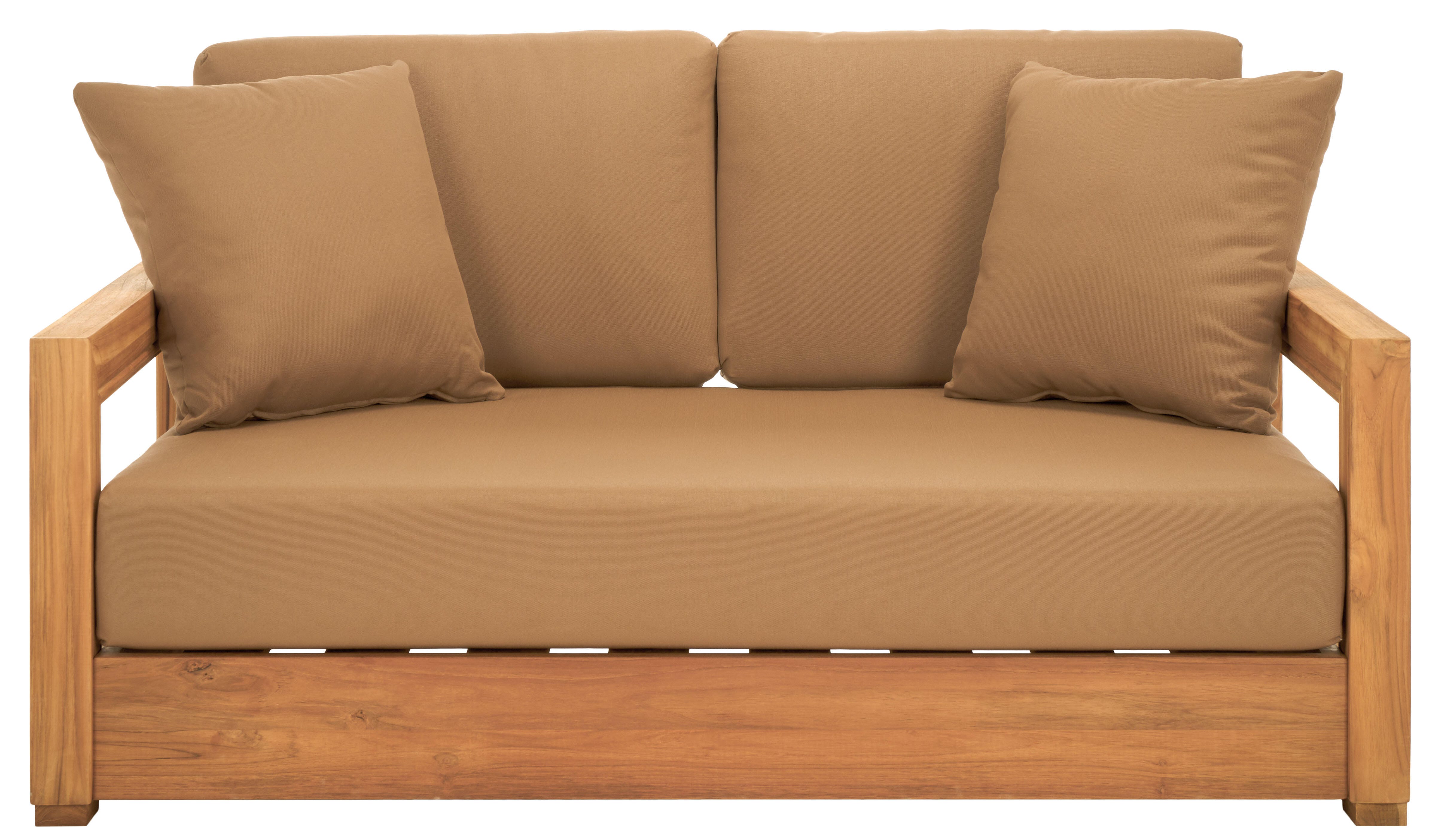 Safavieh Montford Outdoor Bench, Natural/Brown, large