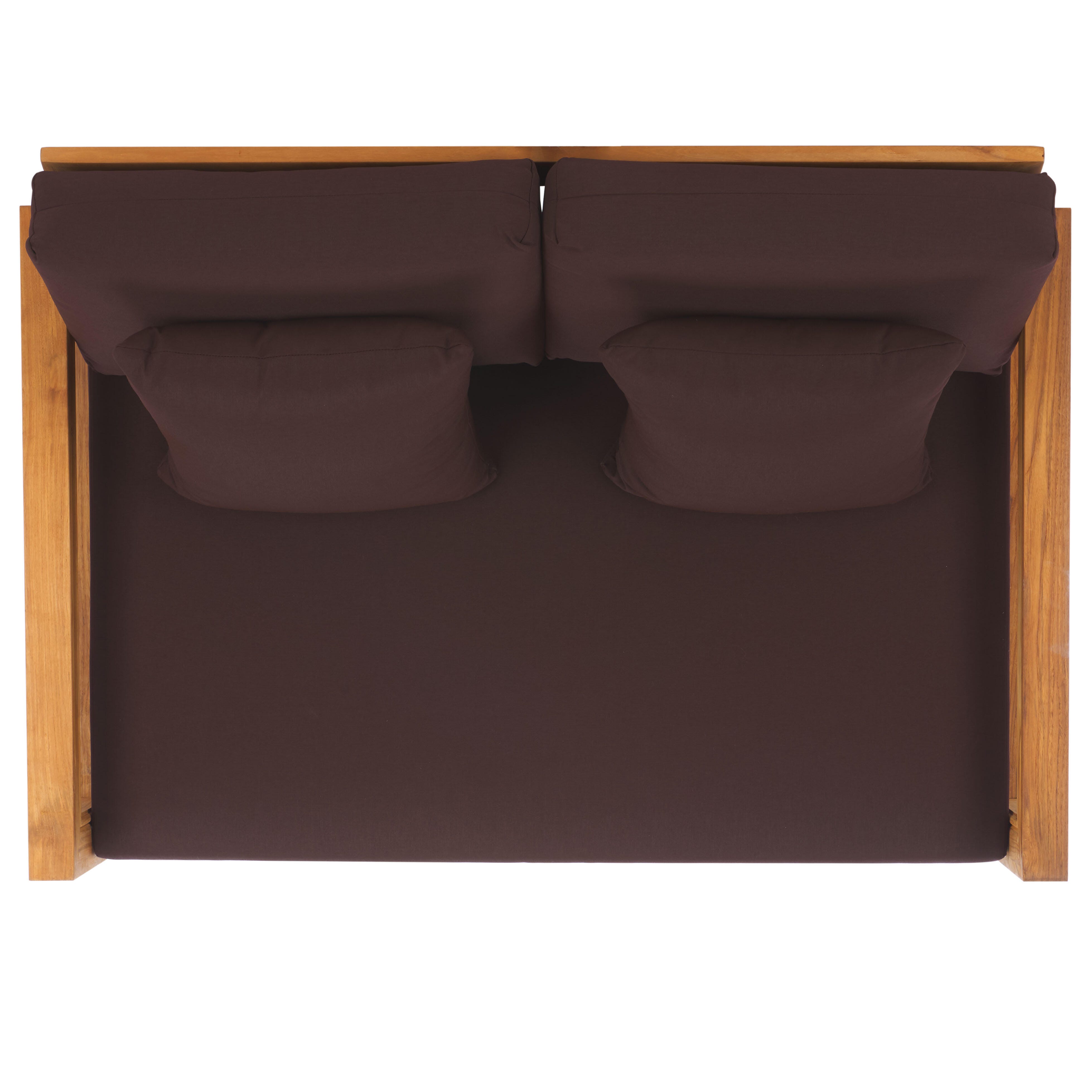 Safavieh Montford Outdoor Bench, Natural/Dark Brown, large