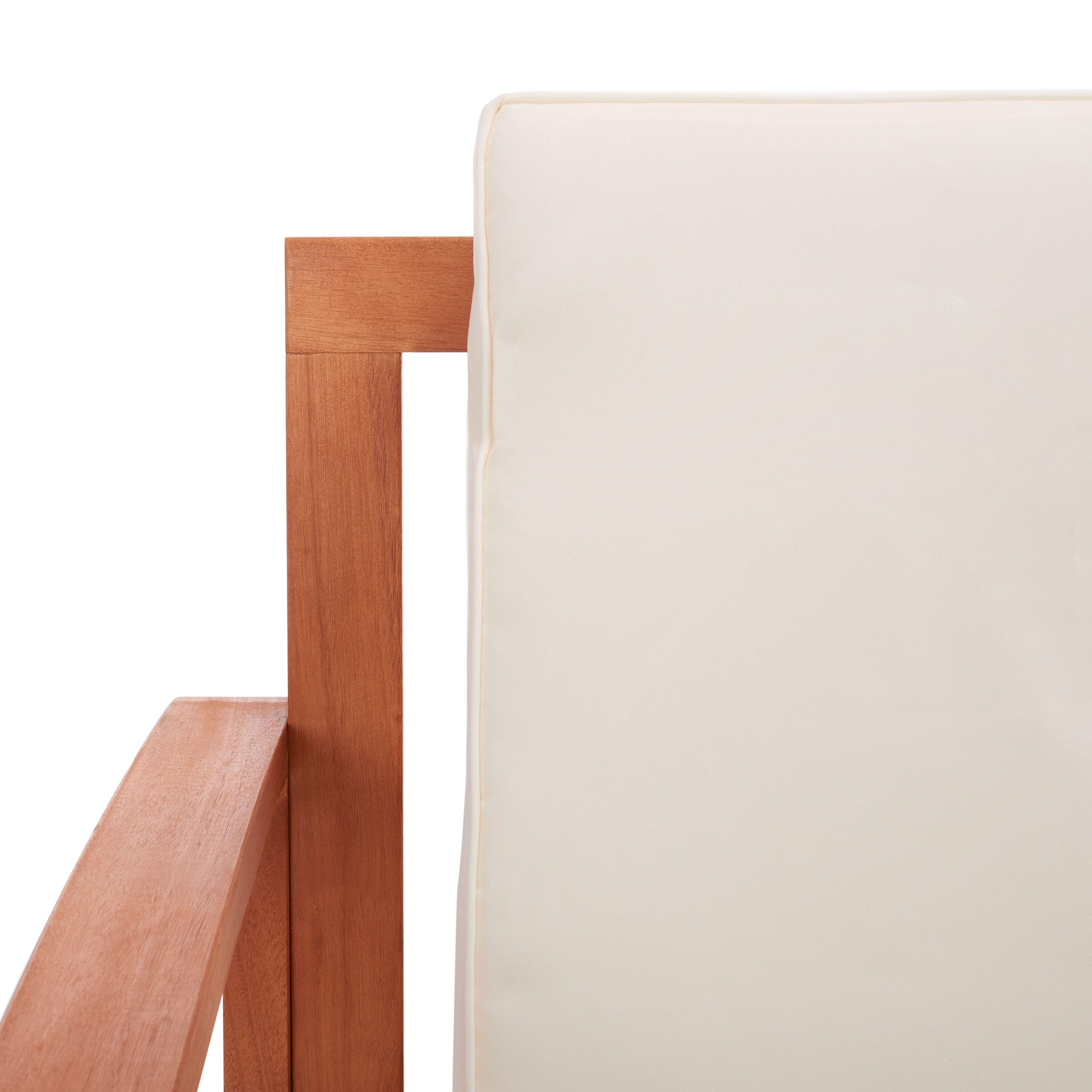 Safavieh Parcer Outdoor Conversation Set, Natural/Beige, large