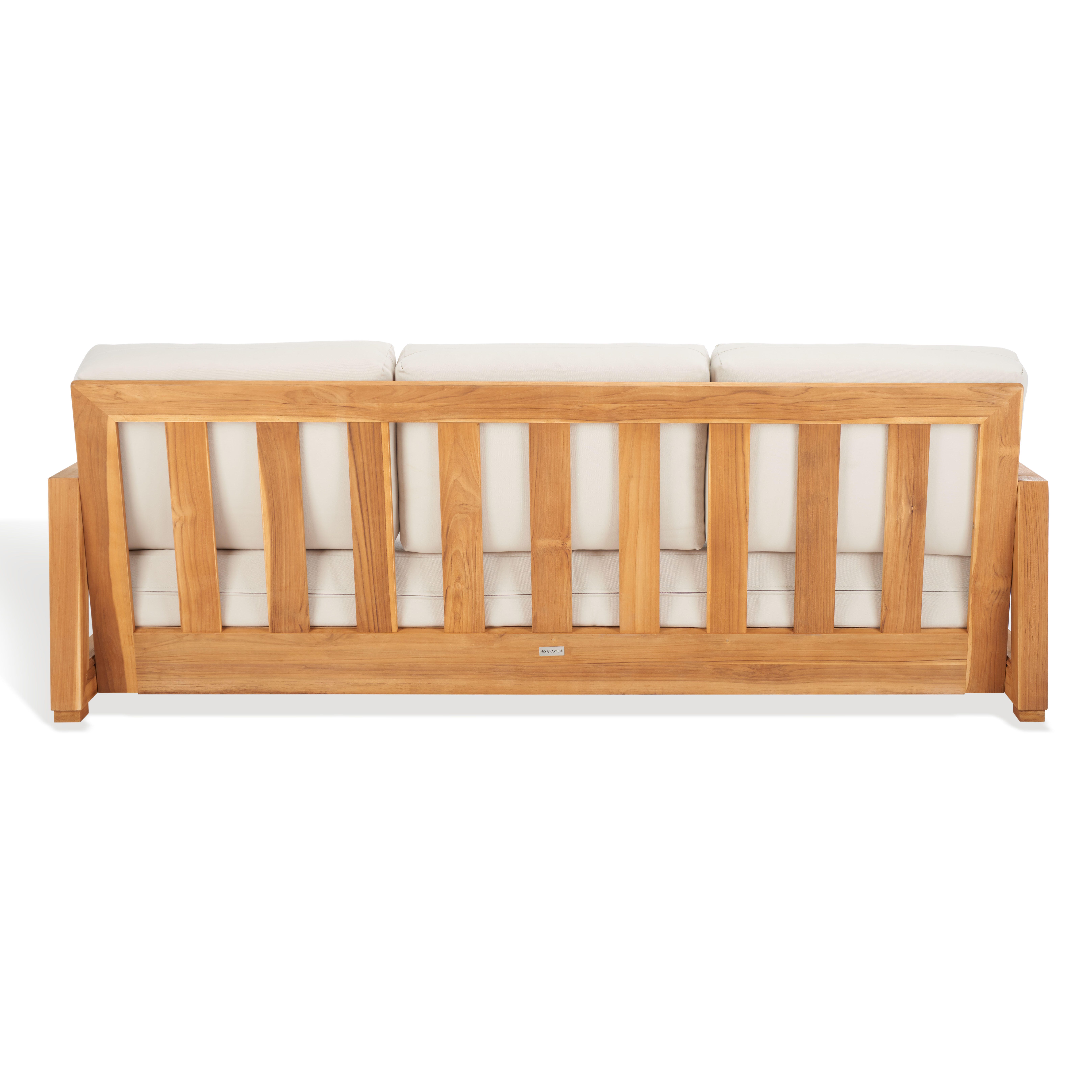 Safavieh Outdoor Bench, Natural/Beige, large