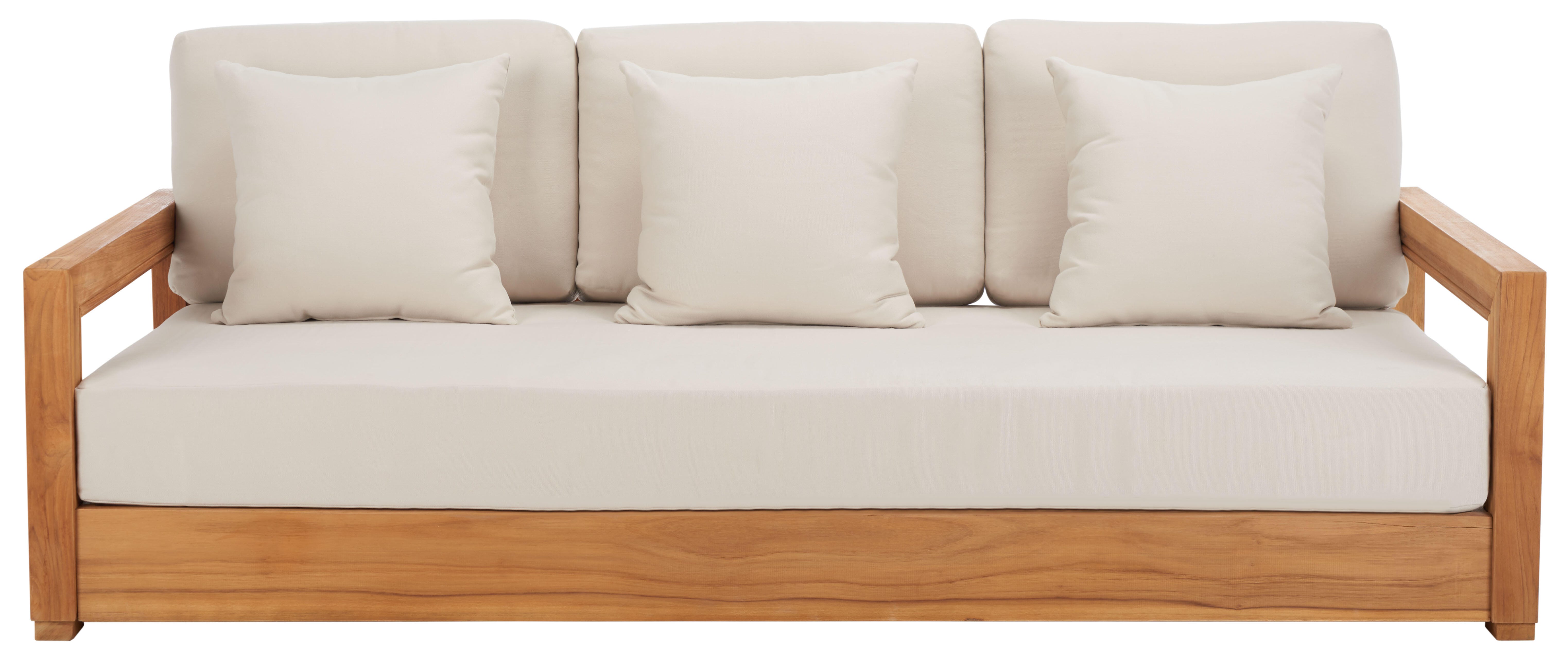 Safavieh Outdoor Bench, Natural/Beige, large