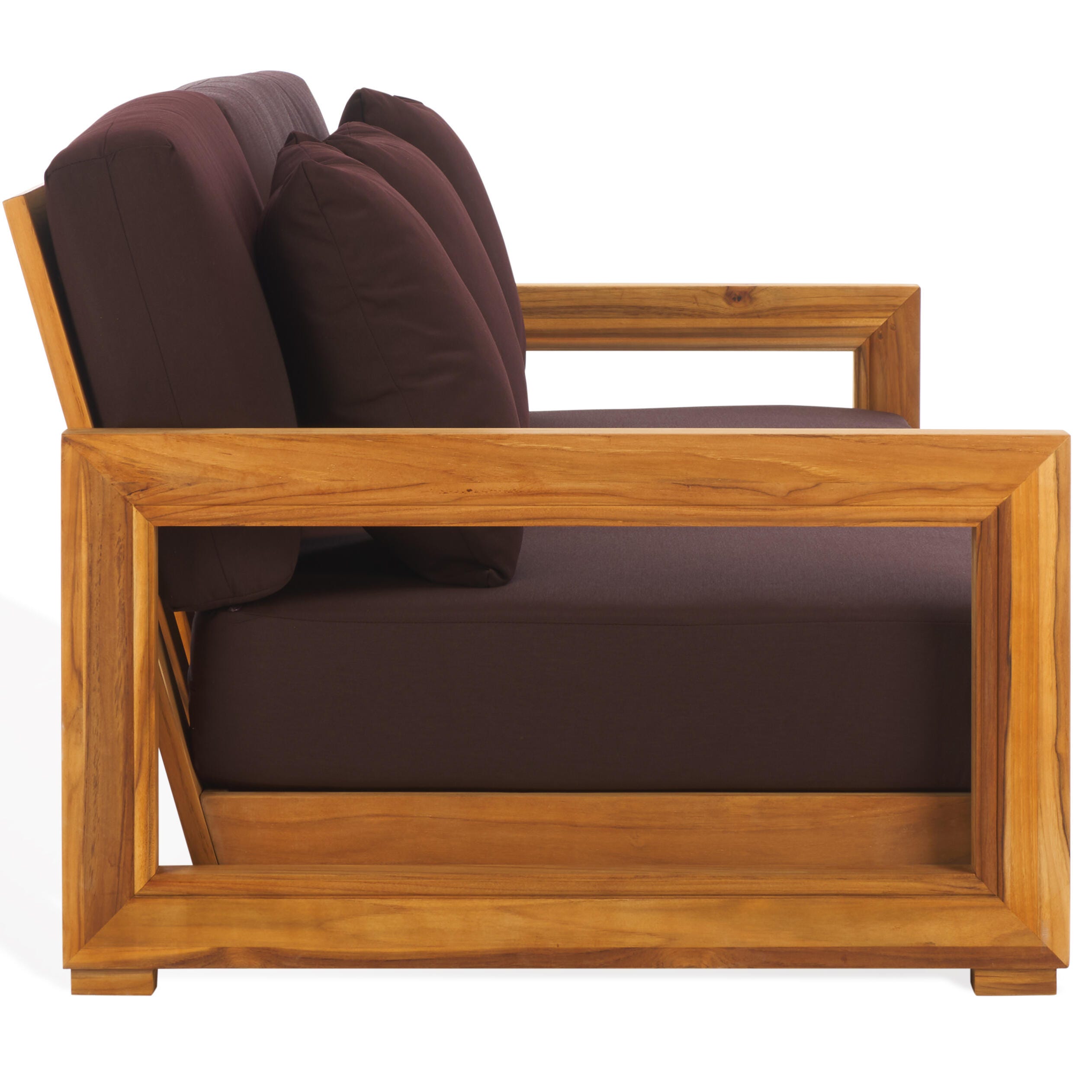 Safavieh Outdoor Bench, Natural/Dark Brown, large