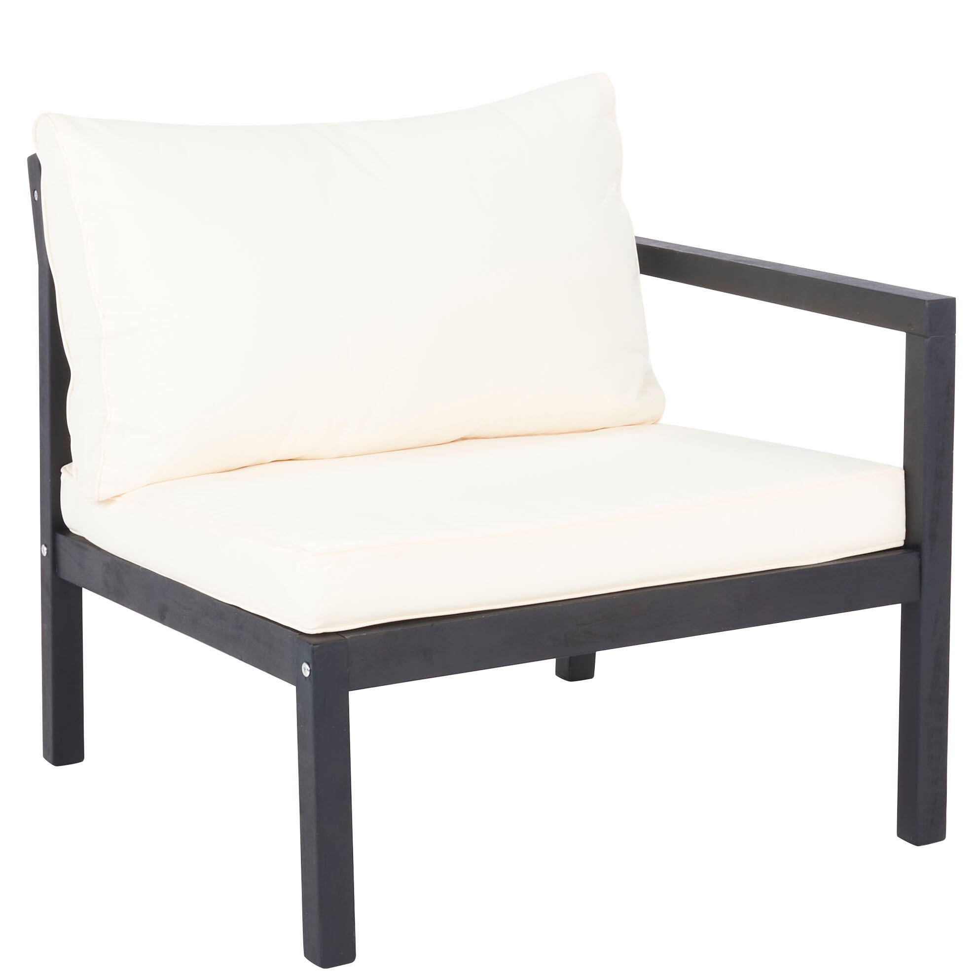 Safavieh Pratia Outdoor Lounge Chairs with Side Table, Dark Slate Gray/Beige, large