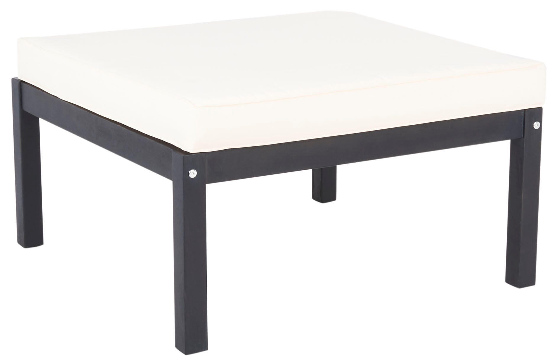 Safavieh Pratia Outdoor Lounge Chairs with Side Table, Dark Slate Gray/Beige, large