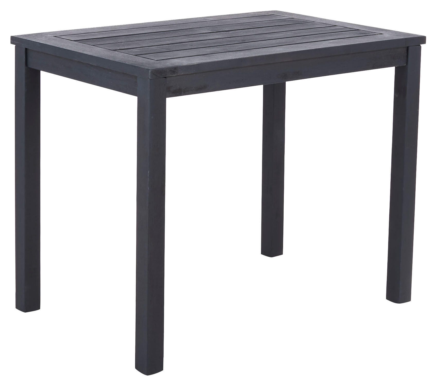 Safavieh Pratia Outdoor Lounge Chairs with Side Table, Dark Slate Gray/Beige, large