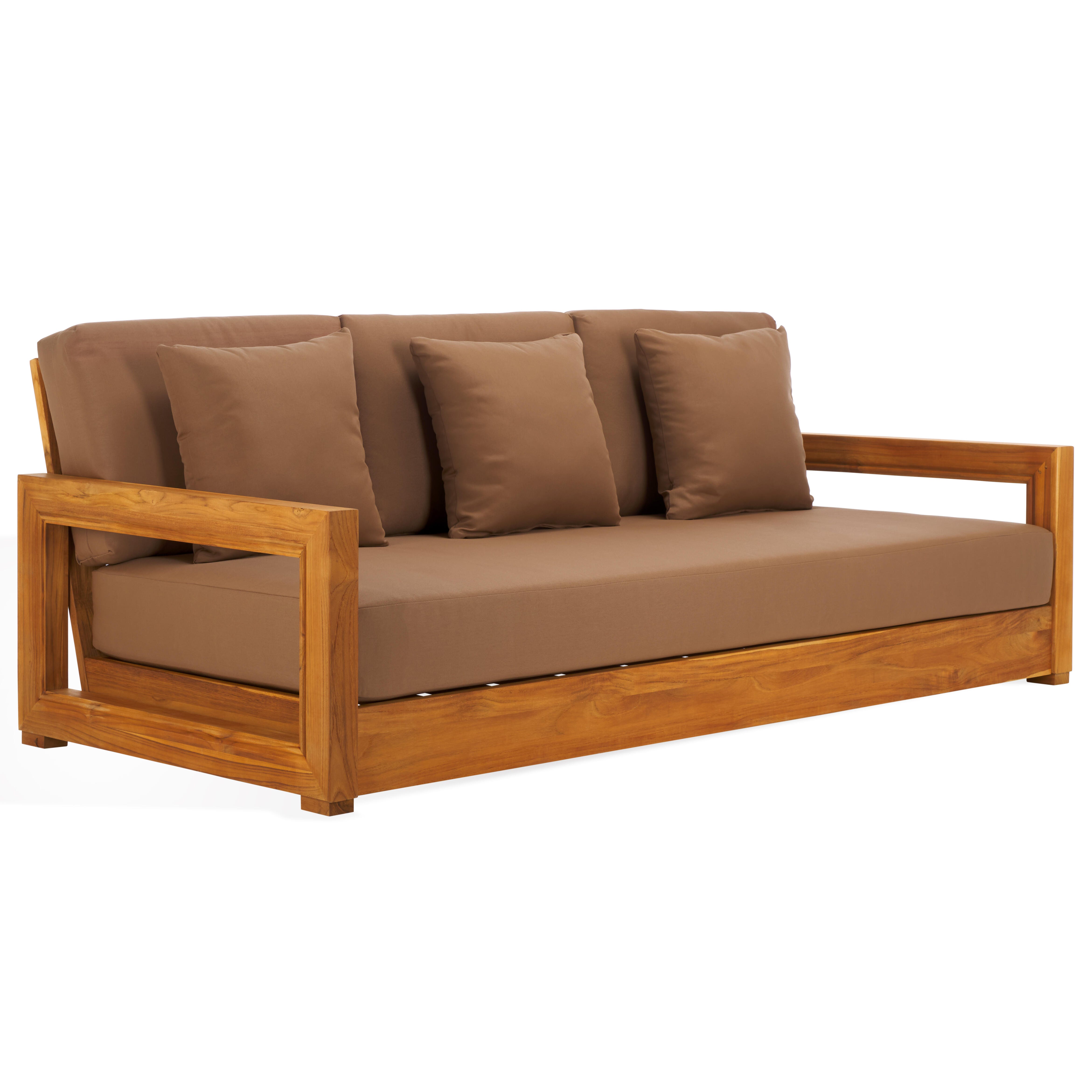 Safavieh Outdoor Bench, Natural/Brown, large