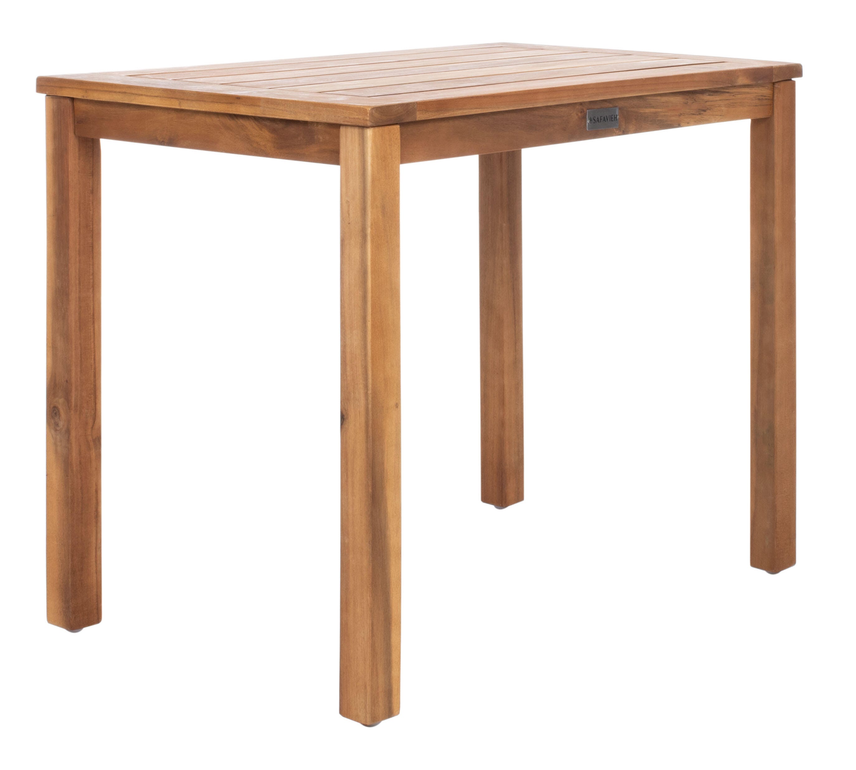 Safavieh Pratia Outdoor Lounge Chairs with Side Table, Natural/Beige, large