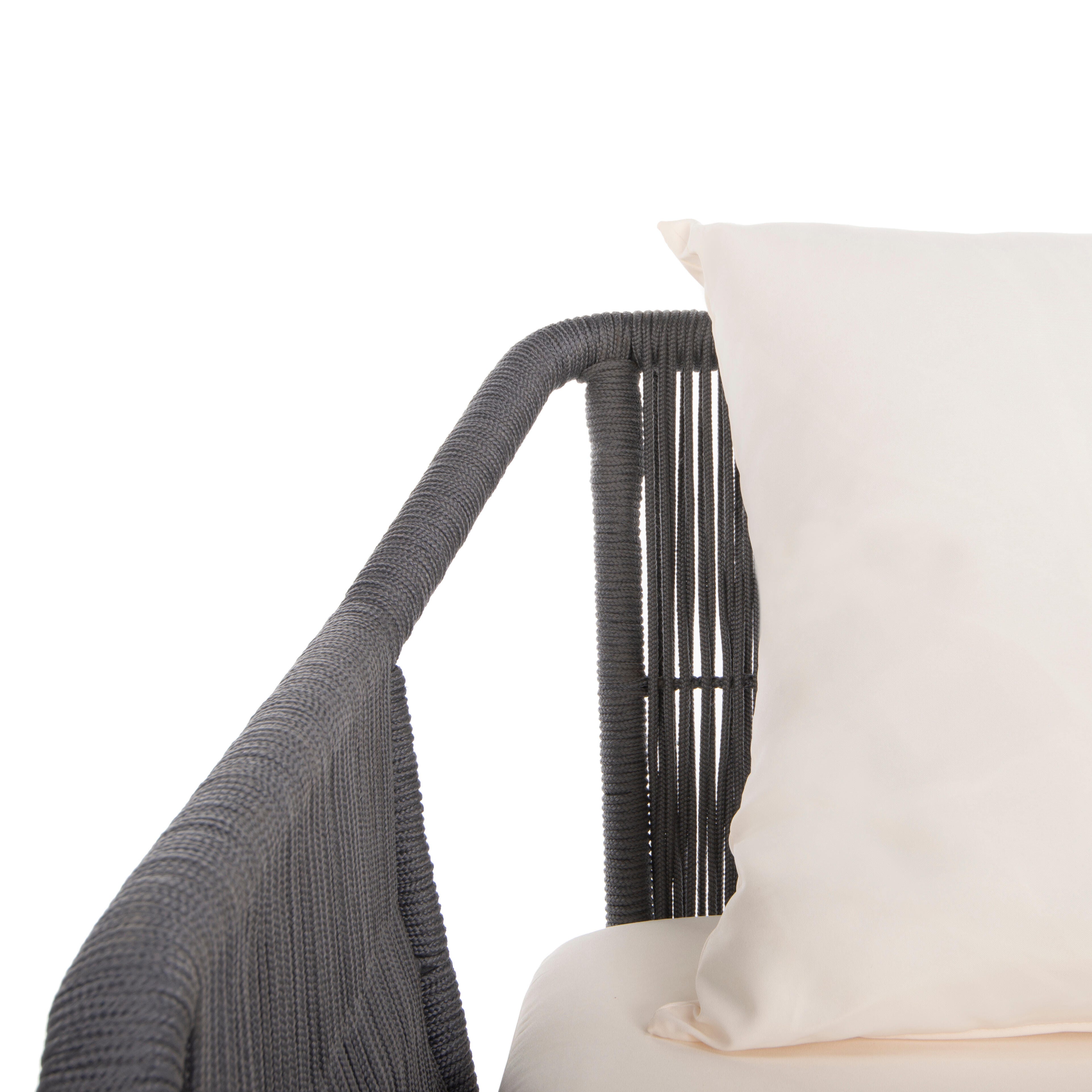 Safavieh Raldin Outdoor Conversation Set, Dark Gray/Beige, large